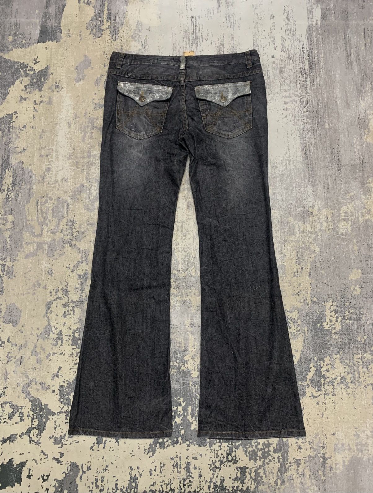 If Six Was Nine If Six Was Nine Flared Jeans Water Back Distressed Denim Size US 36 / EU 52 - 7 Thumbnail