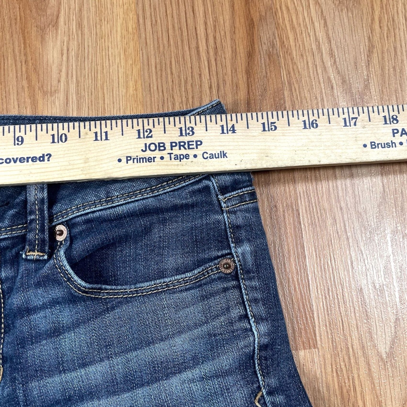 American Eagle Outfitters American Eagle Outfitters Jeans Women's 4 Short Blue Wash Denim Super Skinny Size 27" / US 4 / IT 40 - 4 Thumbnail