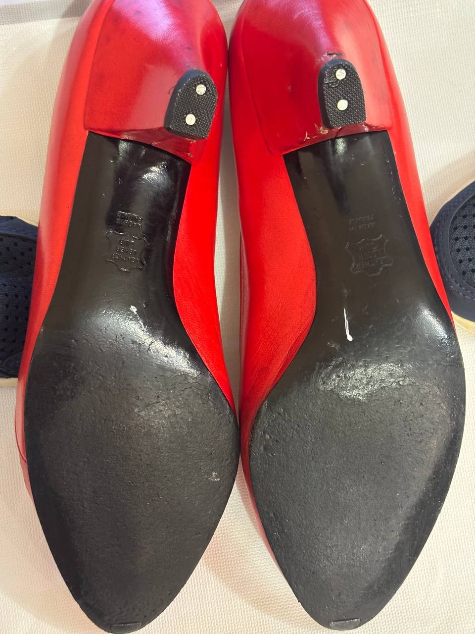Christian Dior Monsieur Christian Dior Vintage Red Leather Pumps – Made in France Size US 7 / IT 37 - 16 Thumbnail