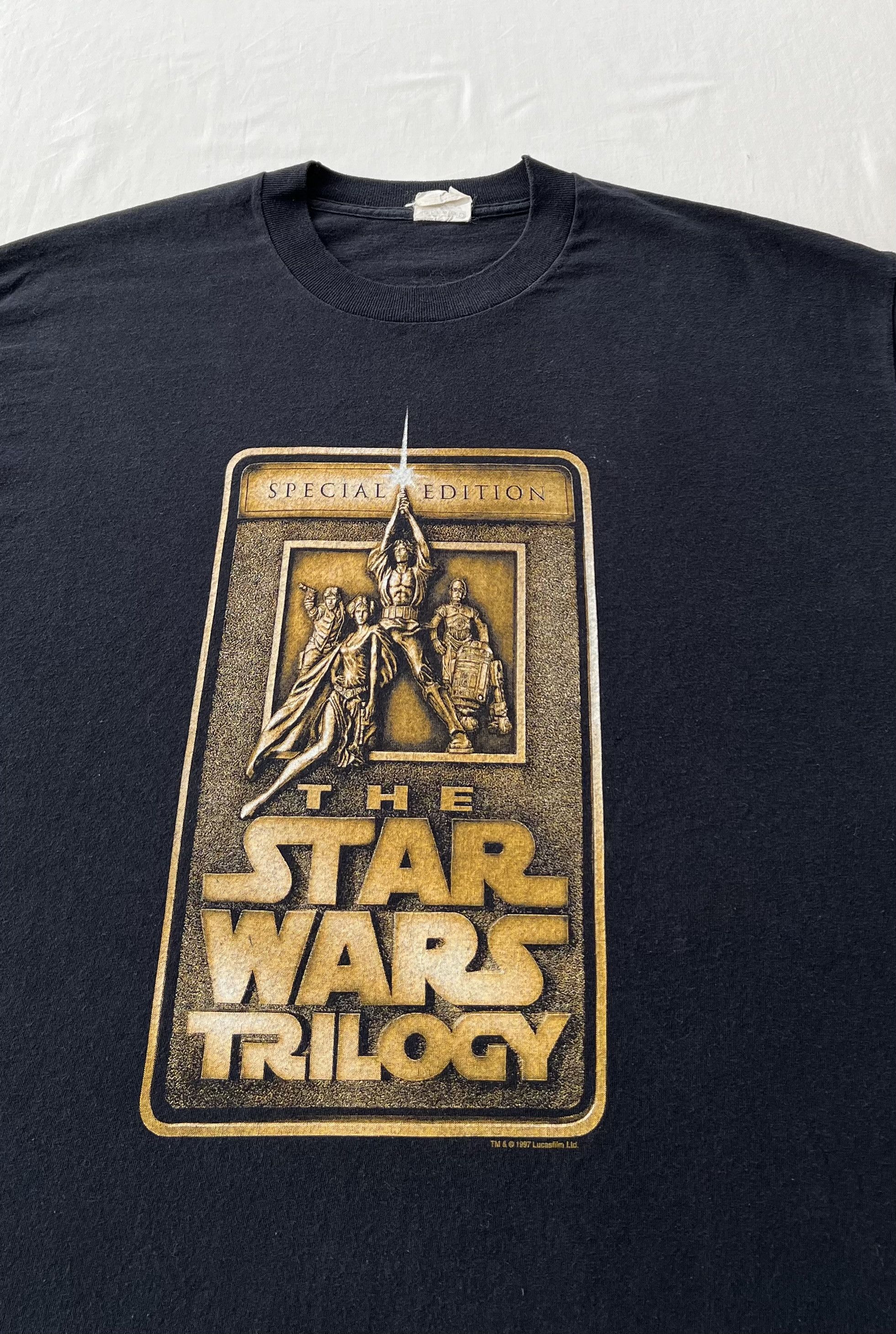 Star Wars Vintage 1997 Star Wars Trilogy Special Edition Black T-shirt Size US XL / EU 56 / 4 - 3 Thumbnail