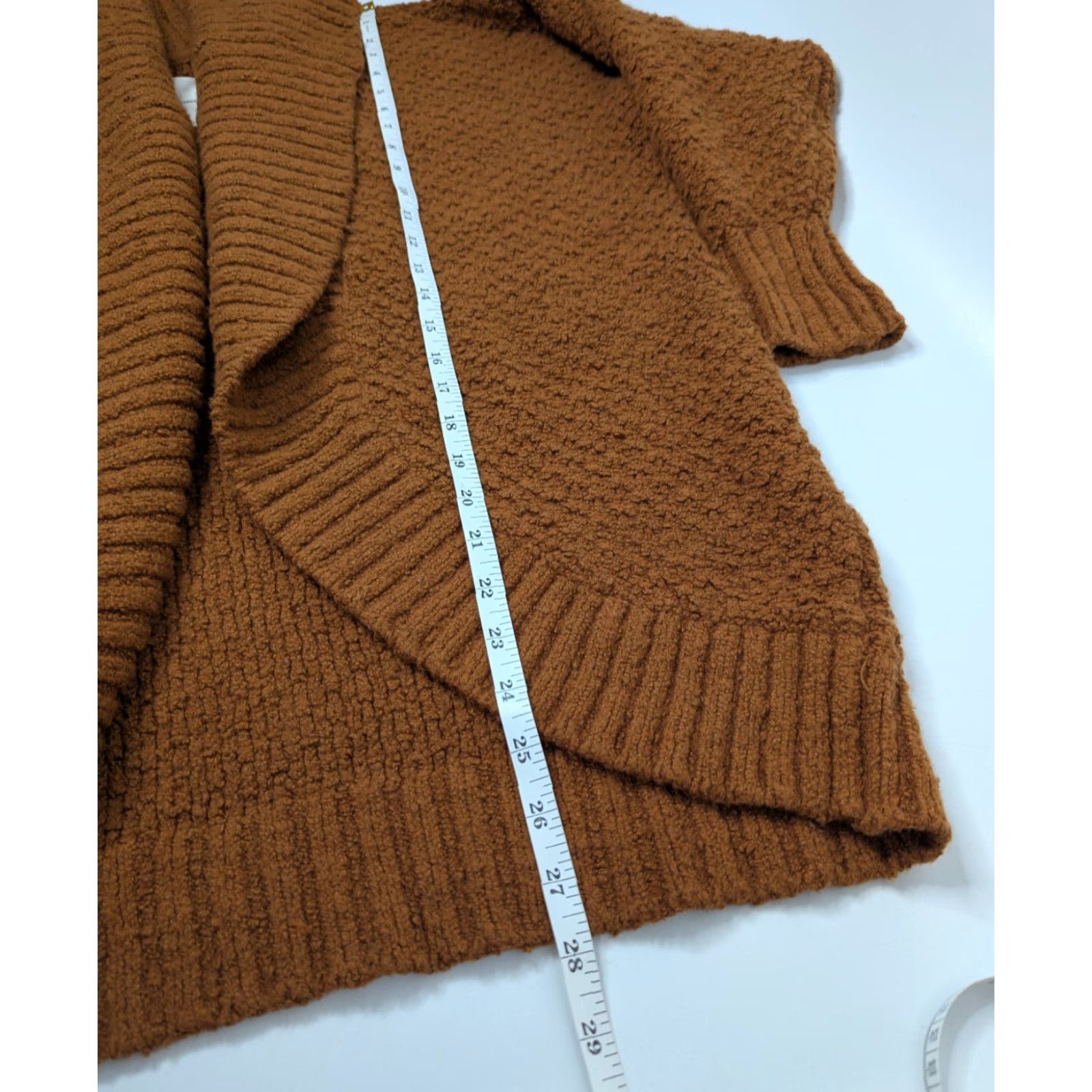 Anthropologie VINTAGE Anthropologie Women’s Denise Textured Knit Pecan Brown Cardigan Sweater Medium Size M / US 6-8 / IT 42-44 - 4 Thumbnail