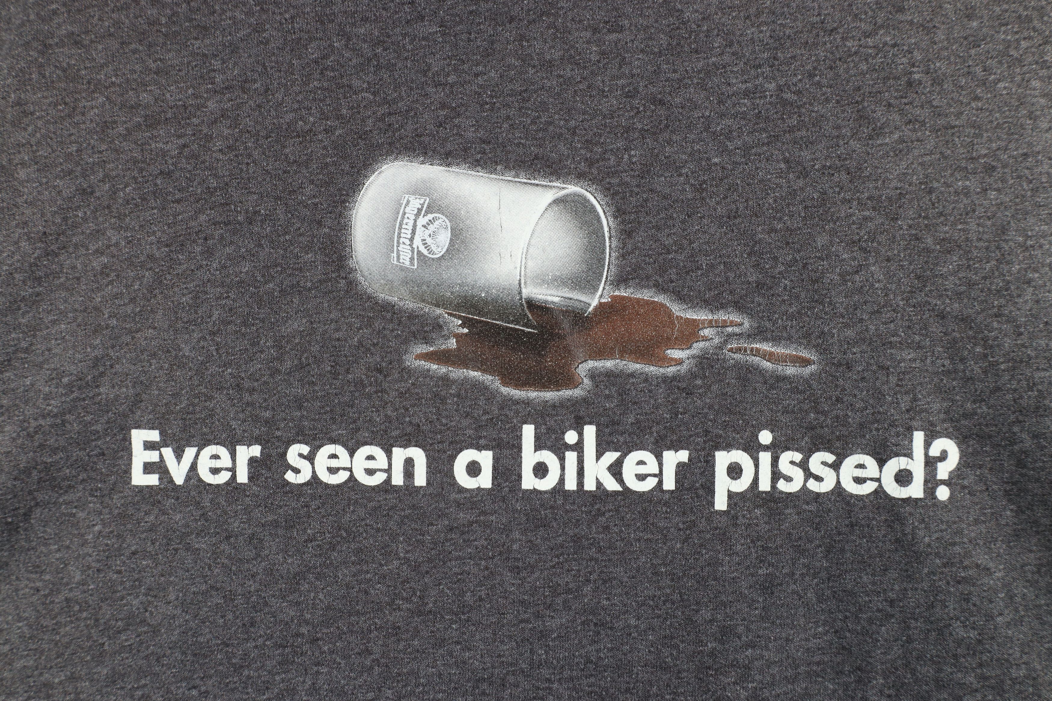 Vintage Vintage Ever Seen A Biker Pissed Spilled Shot T-Shirt Size US XL / EU 56 / 4 - 7 Thumbnail