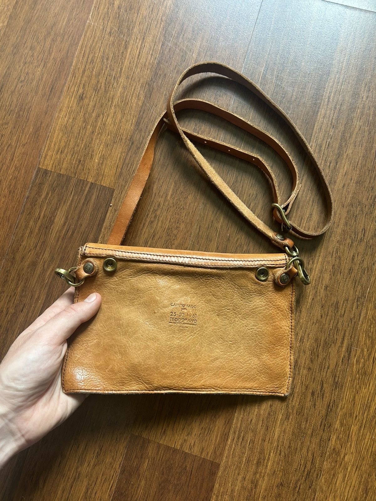 Campomaggi Vintage Campomaggi Leather Mini Bags Unisex Solid Style OS Size ONE SIZE - 4 Thumbnail