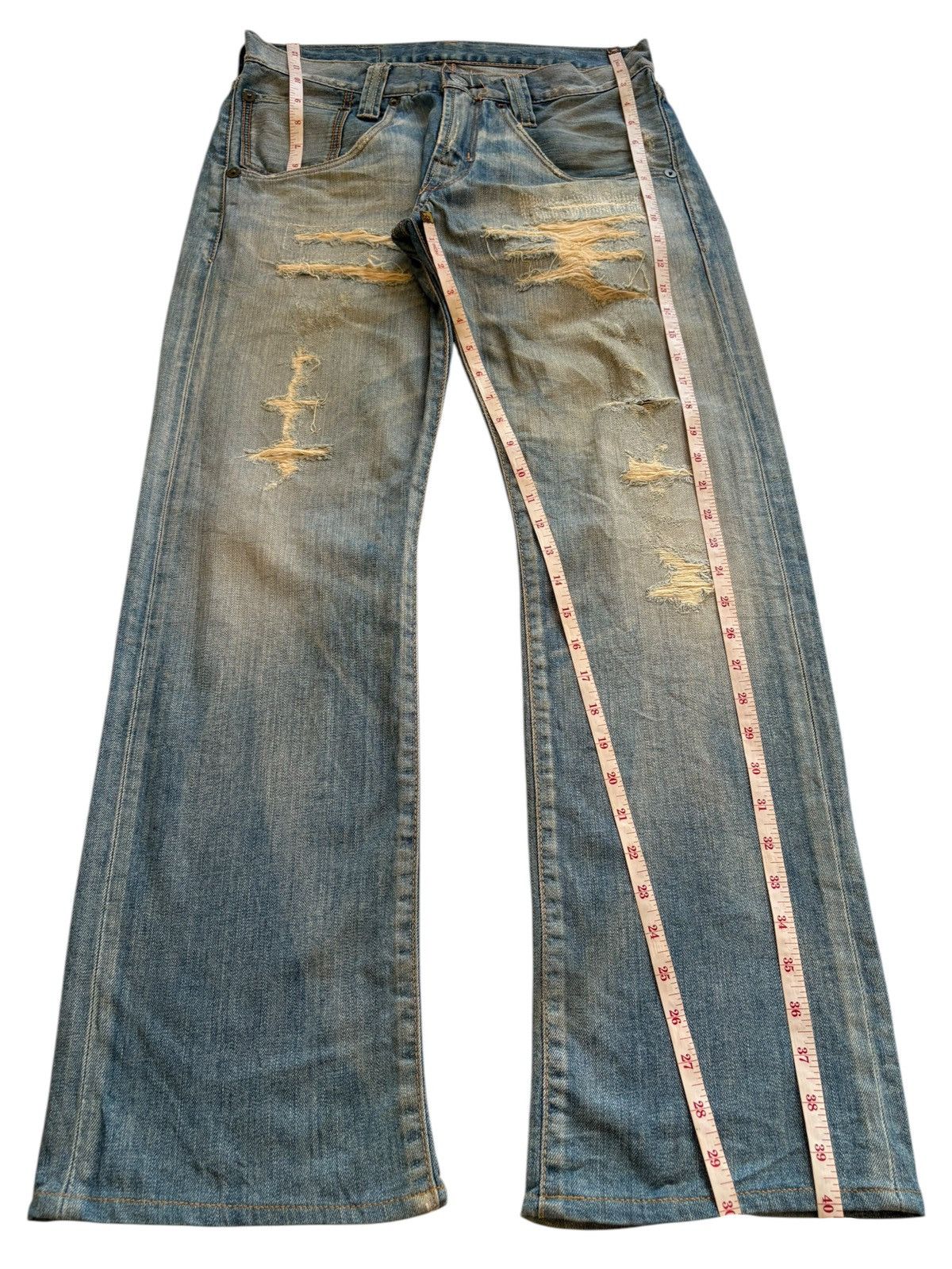 Levi's × Levi's Vintage Clothing Vintage 90s Levis 508 Mud Wash Distressed Rip Bootcut Jeans Size US 31 - 13 Thumbnail