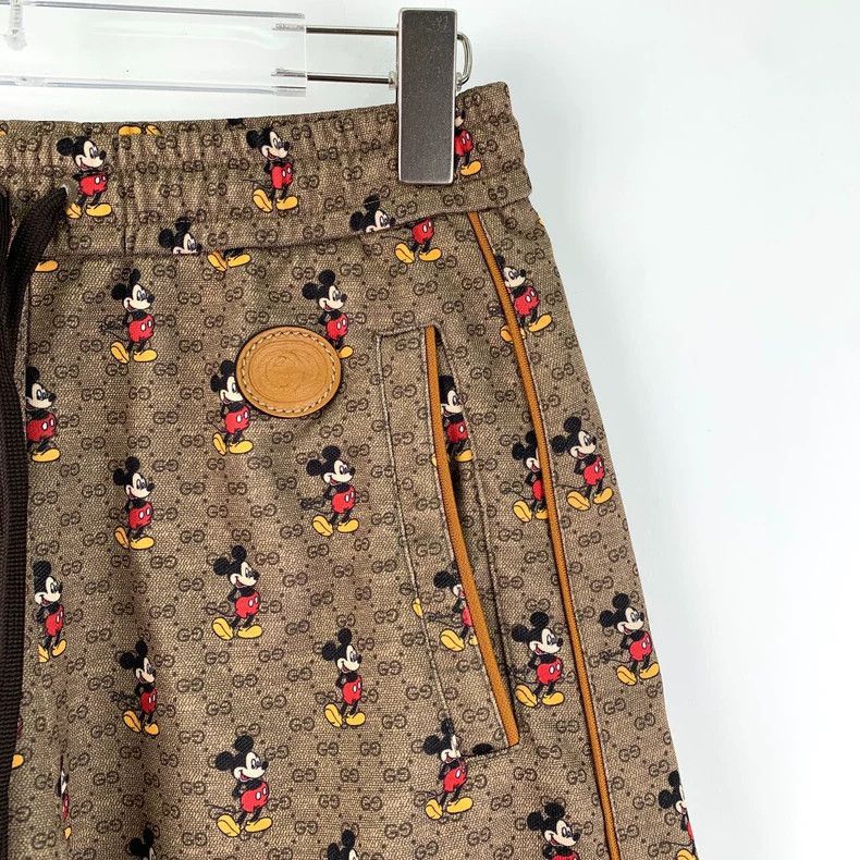 Gucci Gucci x Disney Brown Mickey Mouse Print Shorts-2506 Size 22" - 3 Thumbnail