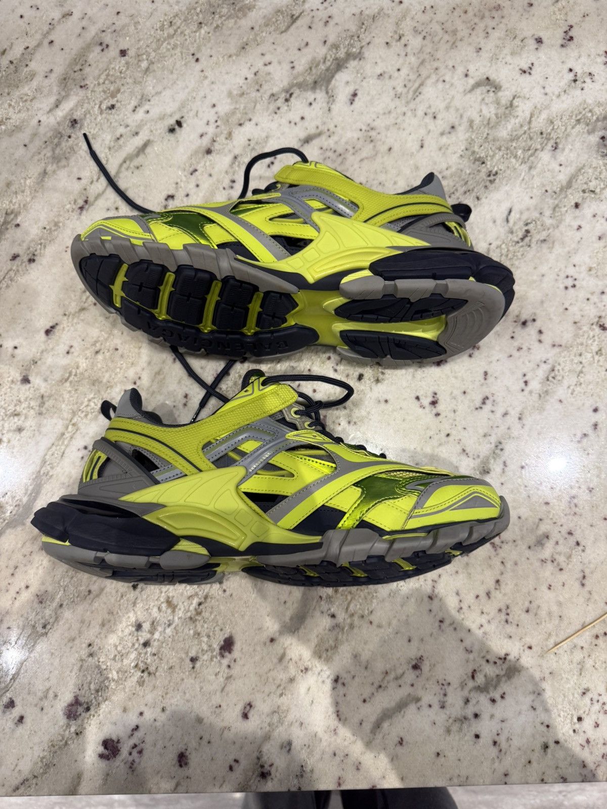 Balenciaga Balenciaga Track Trainer / Track Sneaker Neon Yellow Size US 10 / EU 43 - 2 Thumbnail