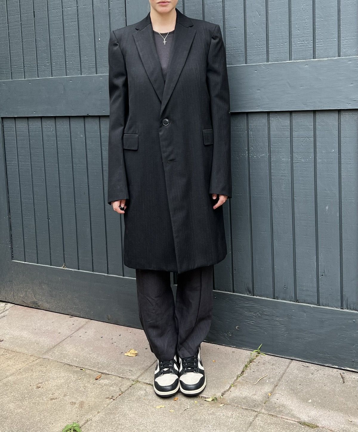 ジャケット・アウター CAROL CHRISTIAN POELL Tape Long Jacket Stirred Unlined Chain Seam 1 Button Long Jacket – The