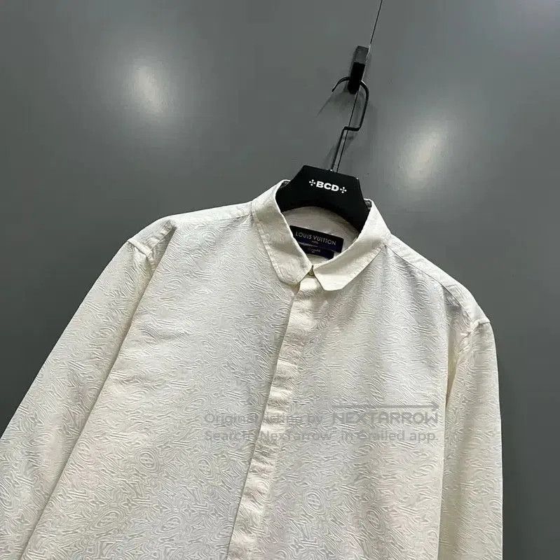 Louis Vuitton Louis Vuitton Long Sleeve White Cotton Shirt . Size US M / EU 48-50 / 2 - 2 Thumbnail