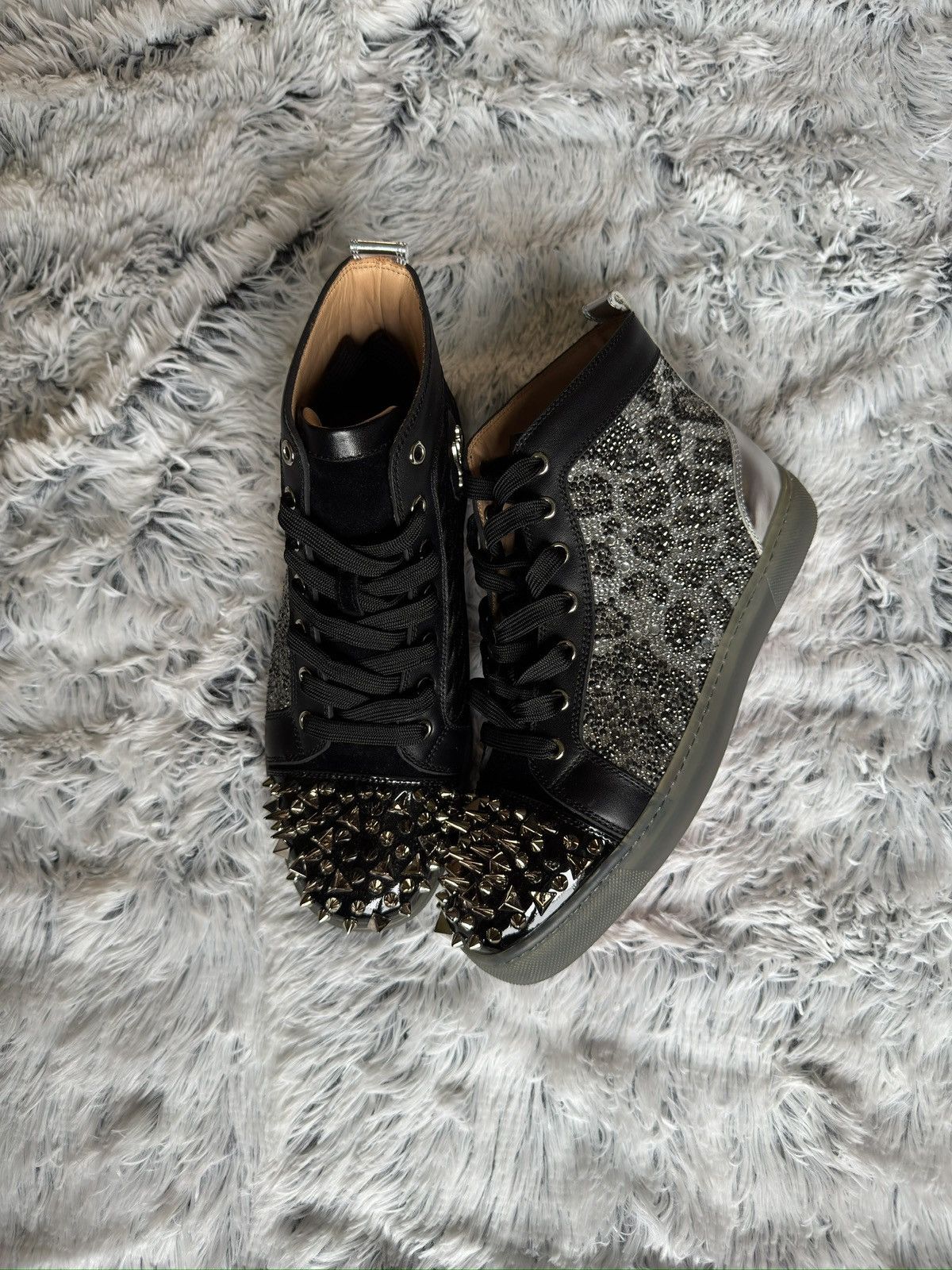 Christian Louboutin Christian Louboutin Leopard Pattern Strass Spikes Size US 8.5 / EU 41-42 - 1 Thumbnail