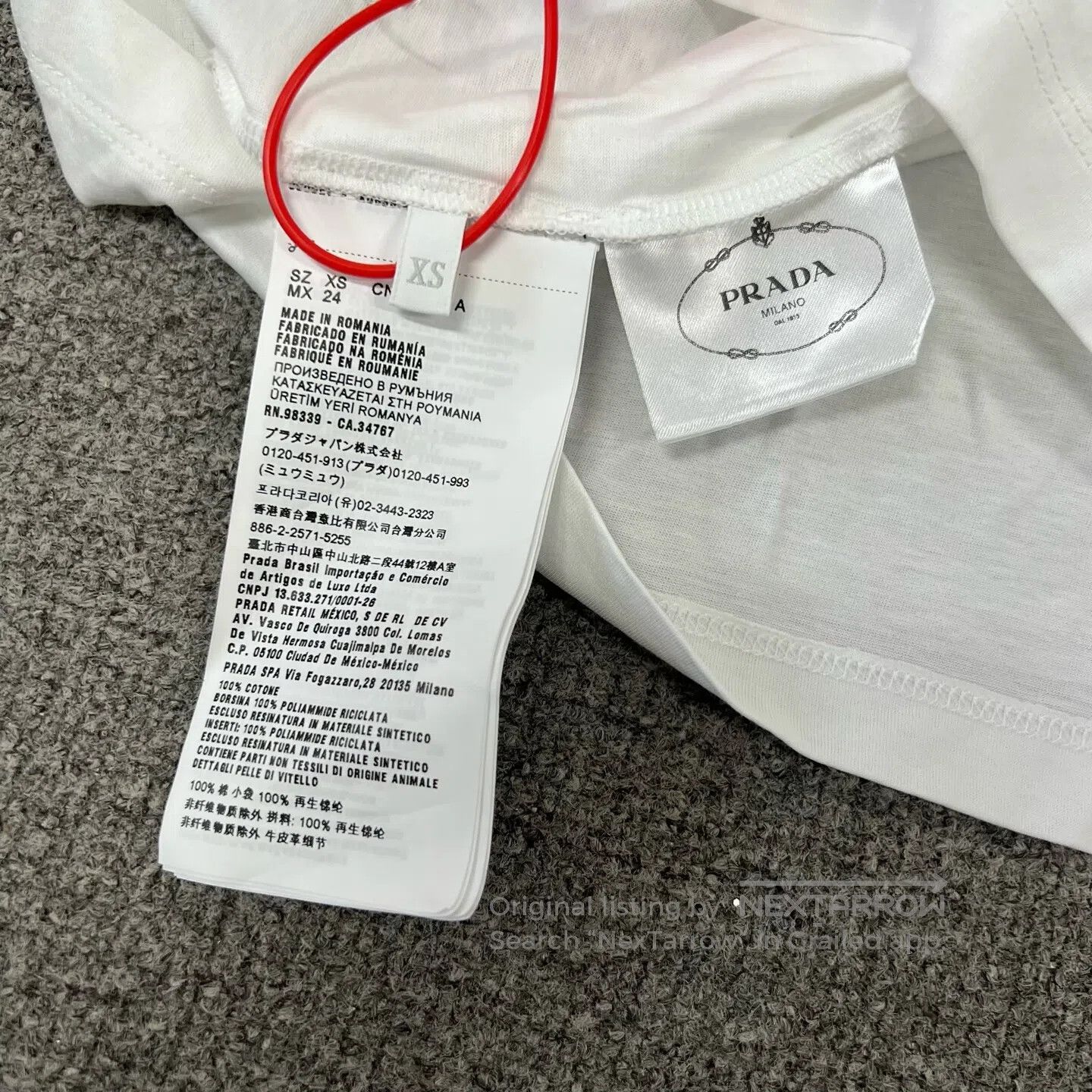 Prada Prada Spliced pocket side label T-shirt| Size US XS / EU 42 / 0 - 7 Thumbnail