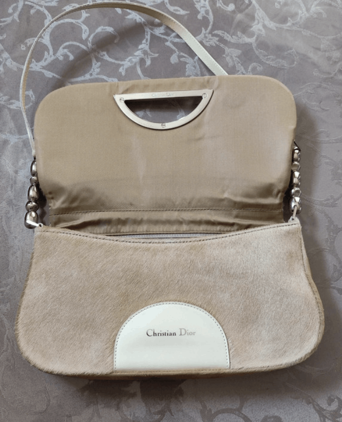 Christian Dior Monsieur × Dior Dior Bag Malice Saddle Shoulder Hodo Fur Leather 90s EX0031 Size ONE SIZE - 3 Thumbnail
