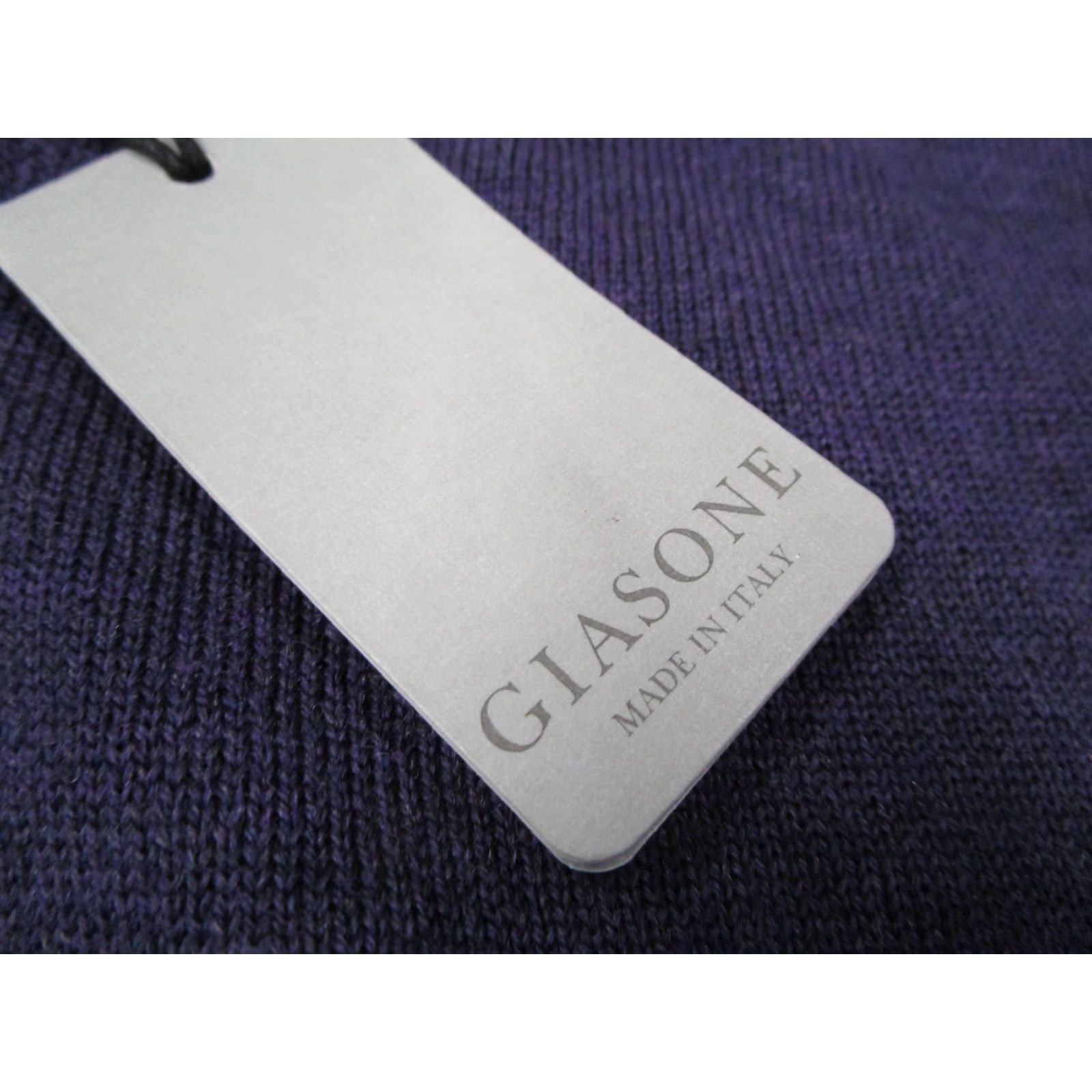 Vintage Giasone Sweater Mens XL Purple 100% Extra Fine Merino V Neck Made Italy Knit (Lightweight, Solid, Wool) Size US XL / EU 56 / 4 - 3 Thumbnail