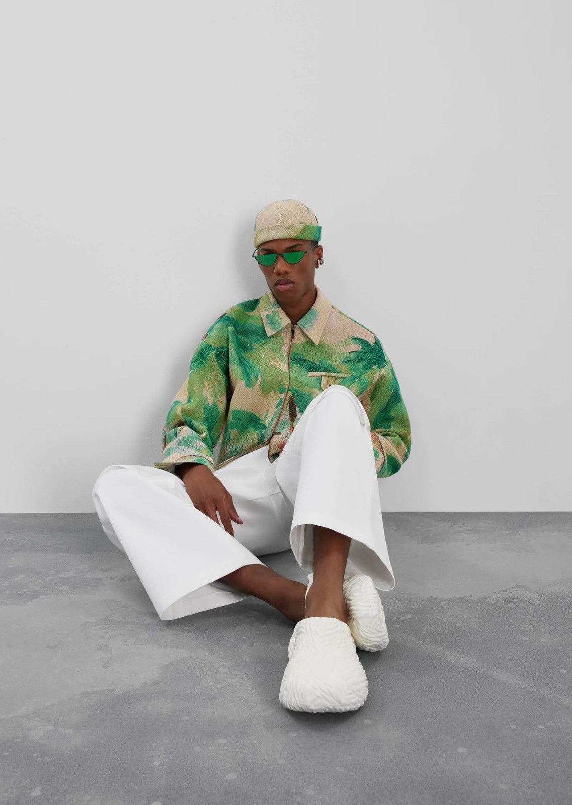 Emporio Armani !DS! FW22 Emporio Armani Green Palm Tree Summer Jacket Size US M / EU 48-50 / 2 - 7 Thumbnail