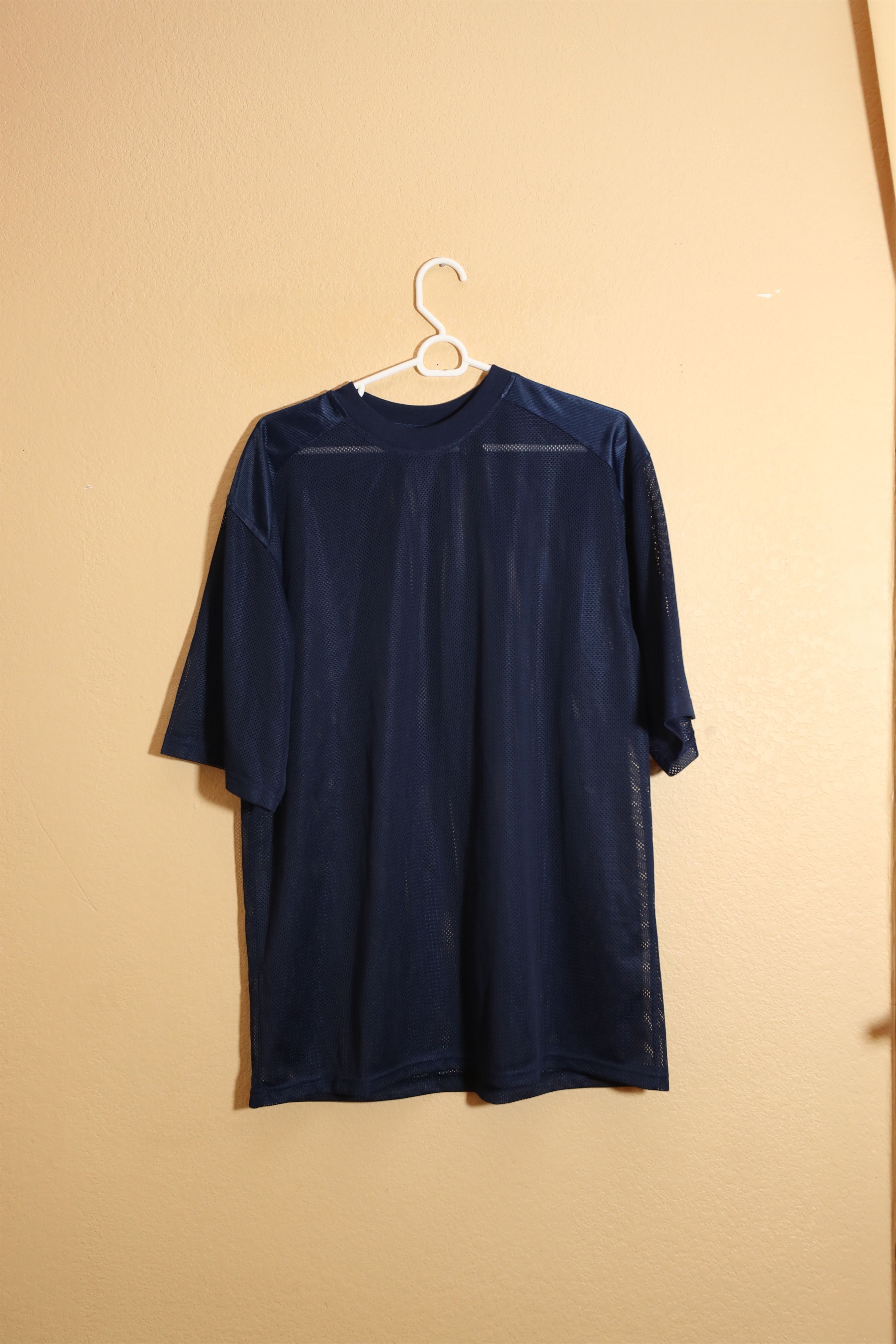 Vintage Highland Outfitters Navy Blue Mesh Tee (L) Size US L / EU 52-54 / 3 - 2 Thumbnail