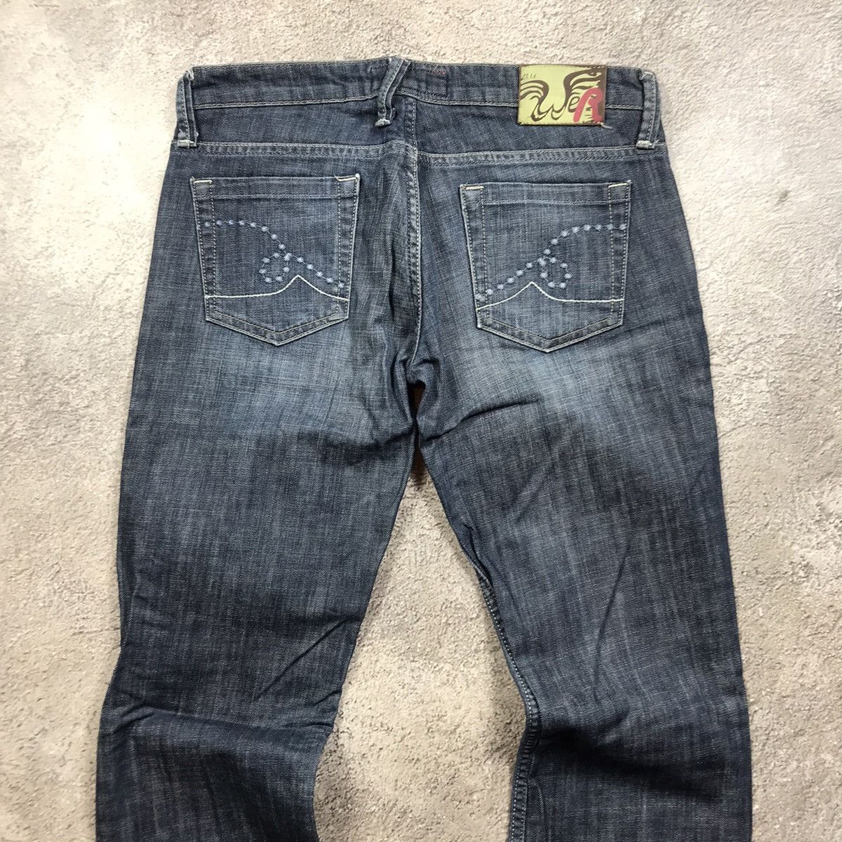 Vintage Y2K Baggy Flared Distressed Jeans Grunge Streetwear Logo 29 Size US 29 - 5 Thumbnail