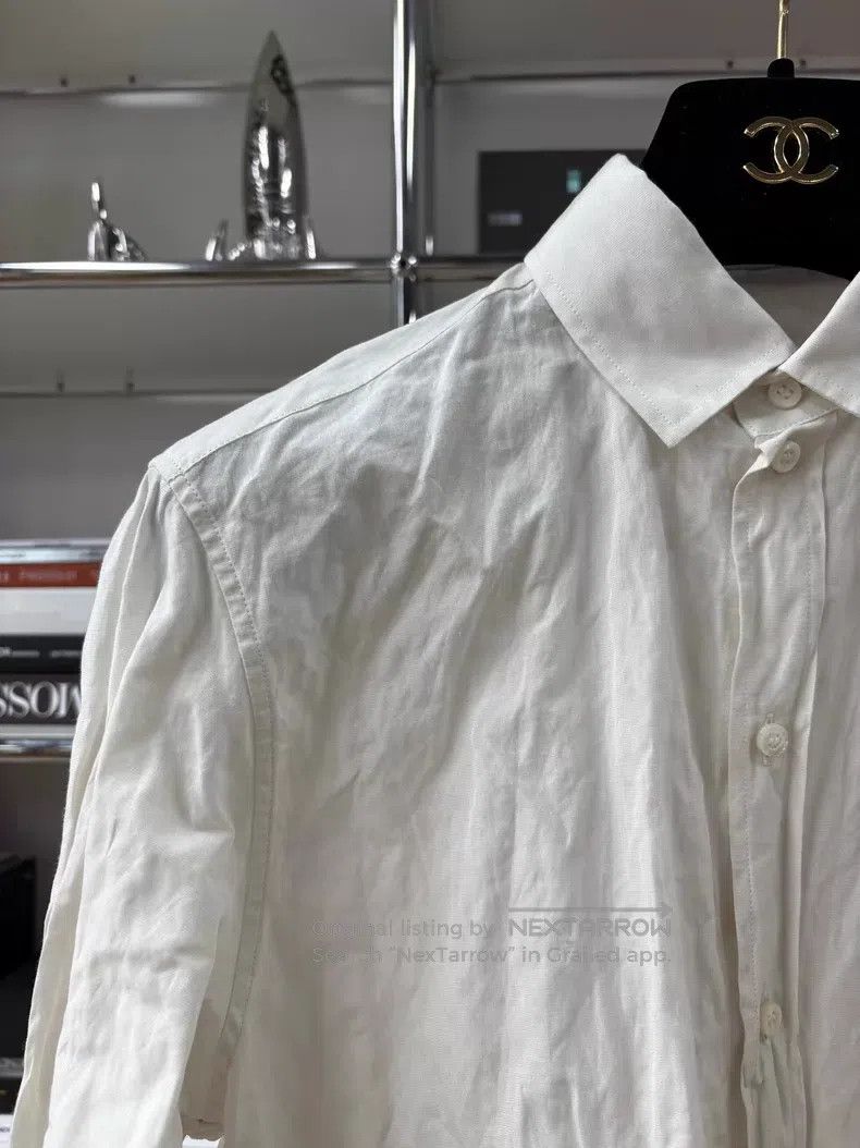 Dior Dior White pleated little bee embroidery long-sleeved shir Size XXS / US 00 / IT 34 - 2 Thumbnail