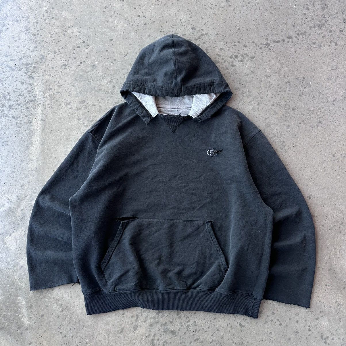 Vintage Trashed Black Hoodie