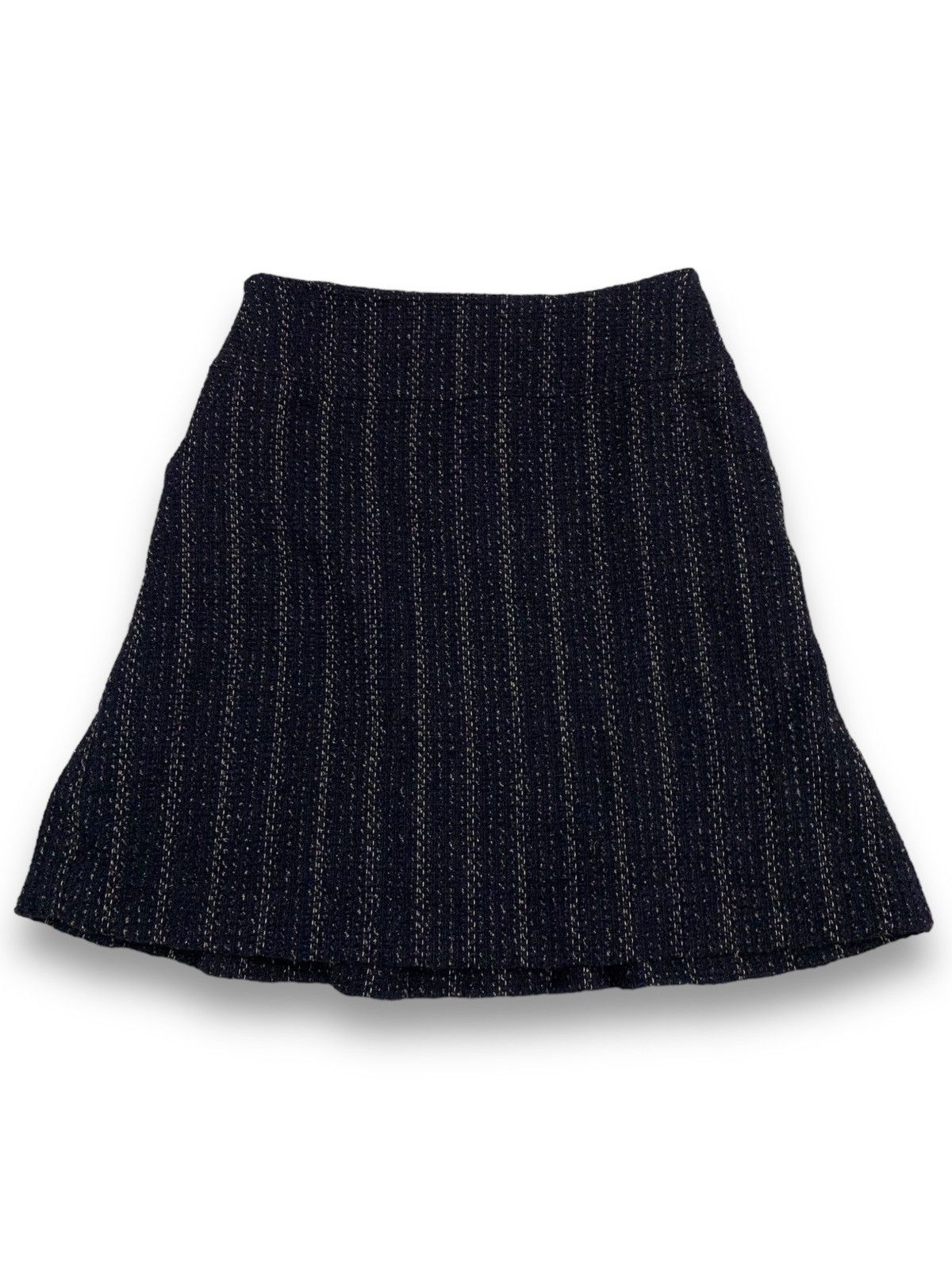 Japanese Brand CHI SO IO? Japan Technical Knitted Striped Mini Skirt Size 26" / US 2 / IT 38 - 1 Thumbnail