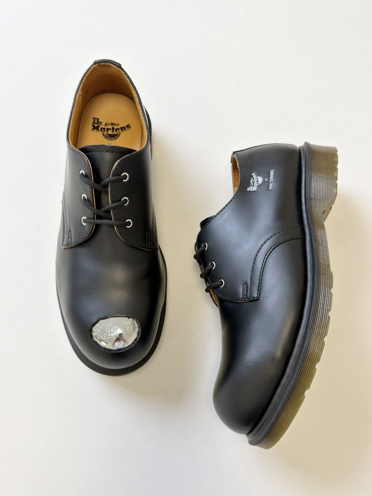 Raf Simons Keaton 1 Black Leather Metal Toe Cap Shoes Size US 10 / EU 43 - 1 Thumbnail