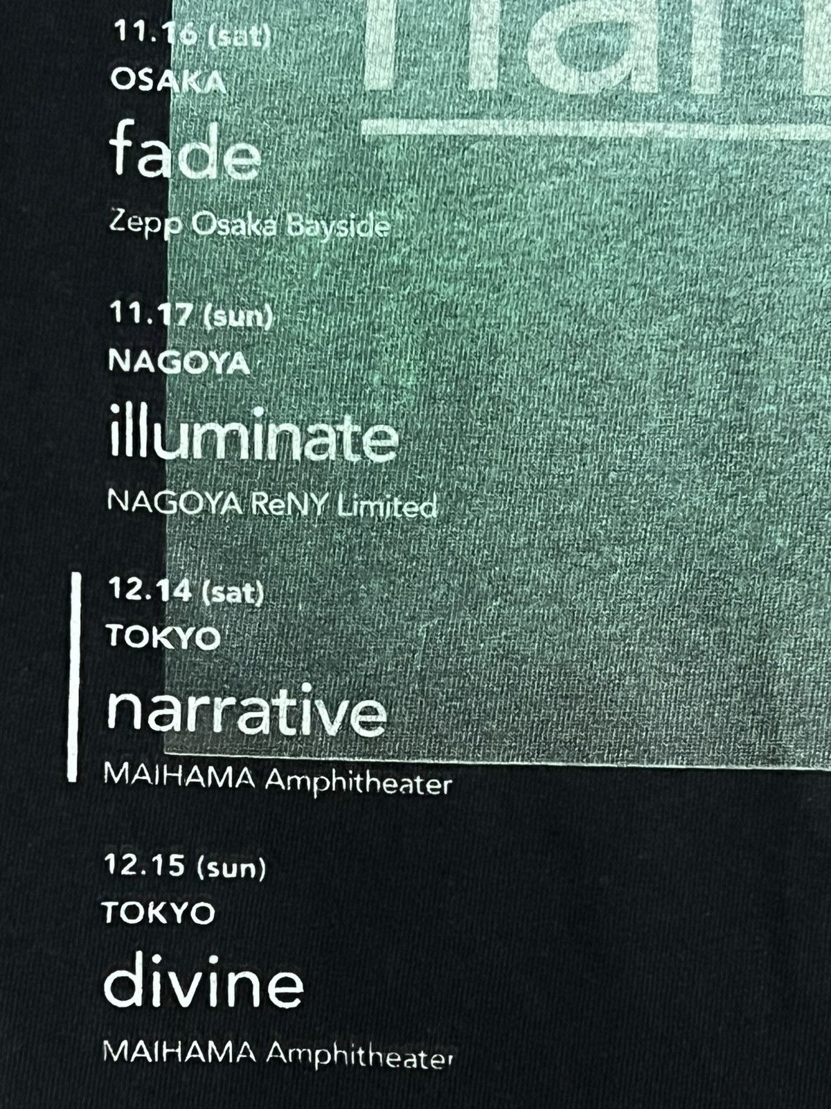 Band Tees Fhana Where You Are Tour 2019 Tee Black Japan “narrative” L Size US L / EU 52-54 / 3 - 11 Thumbnail
