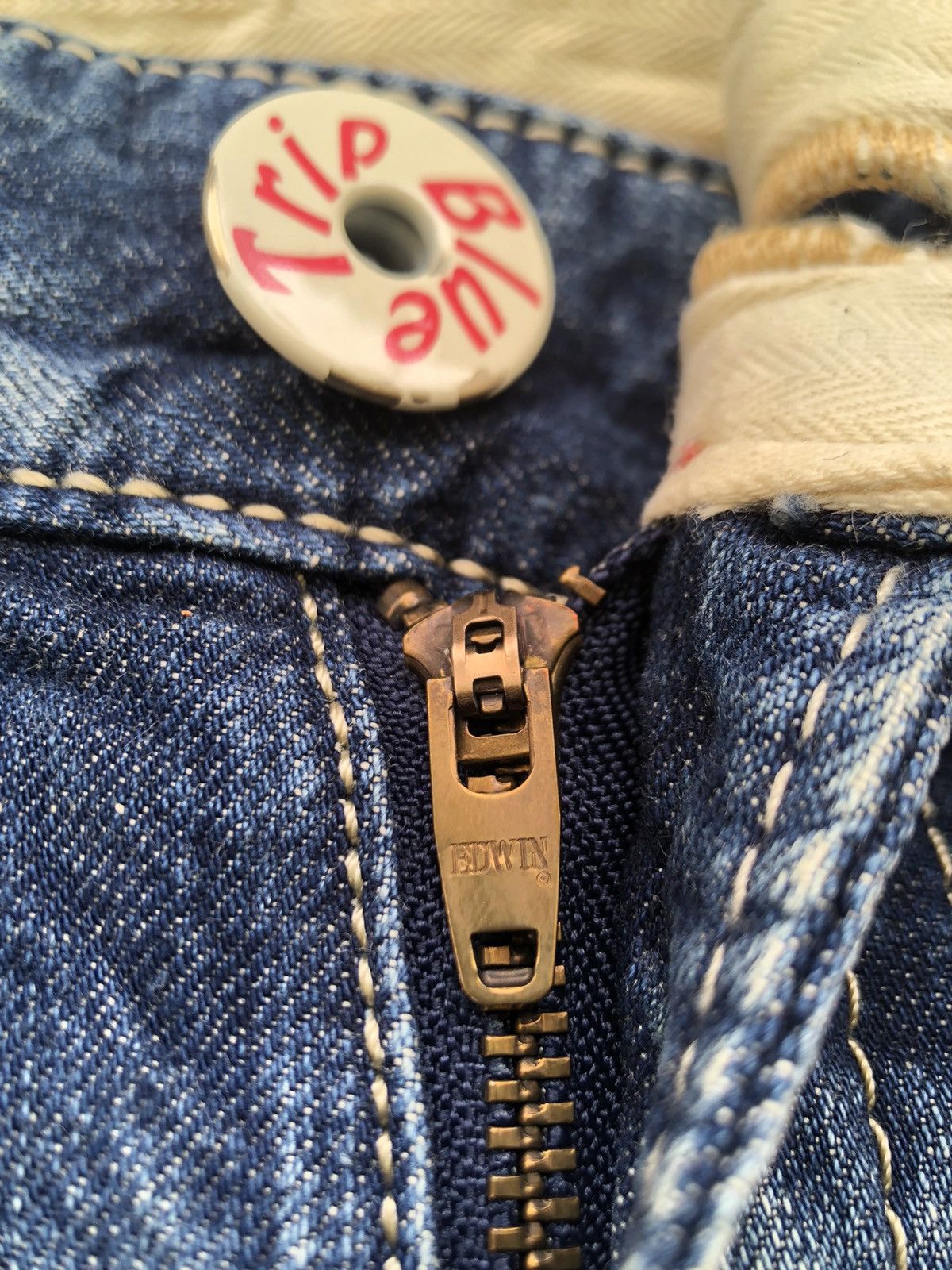 Edwin × Japanese Brand 🔥EDWIN BLUE TRIP BOOTCUT DENIM JEANS Size US 31 - 6 Thumbnail