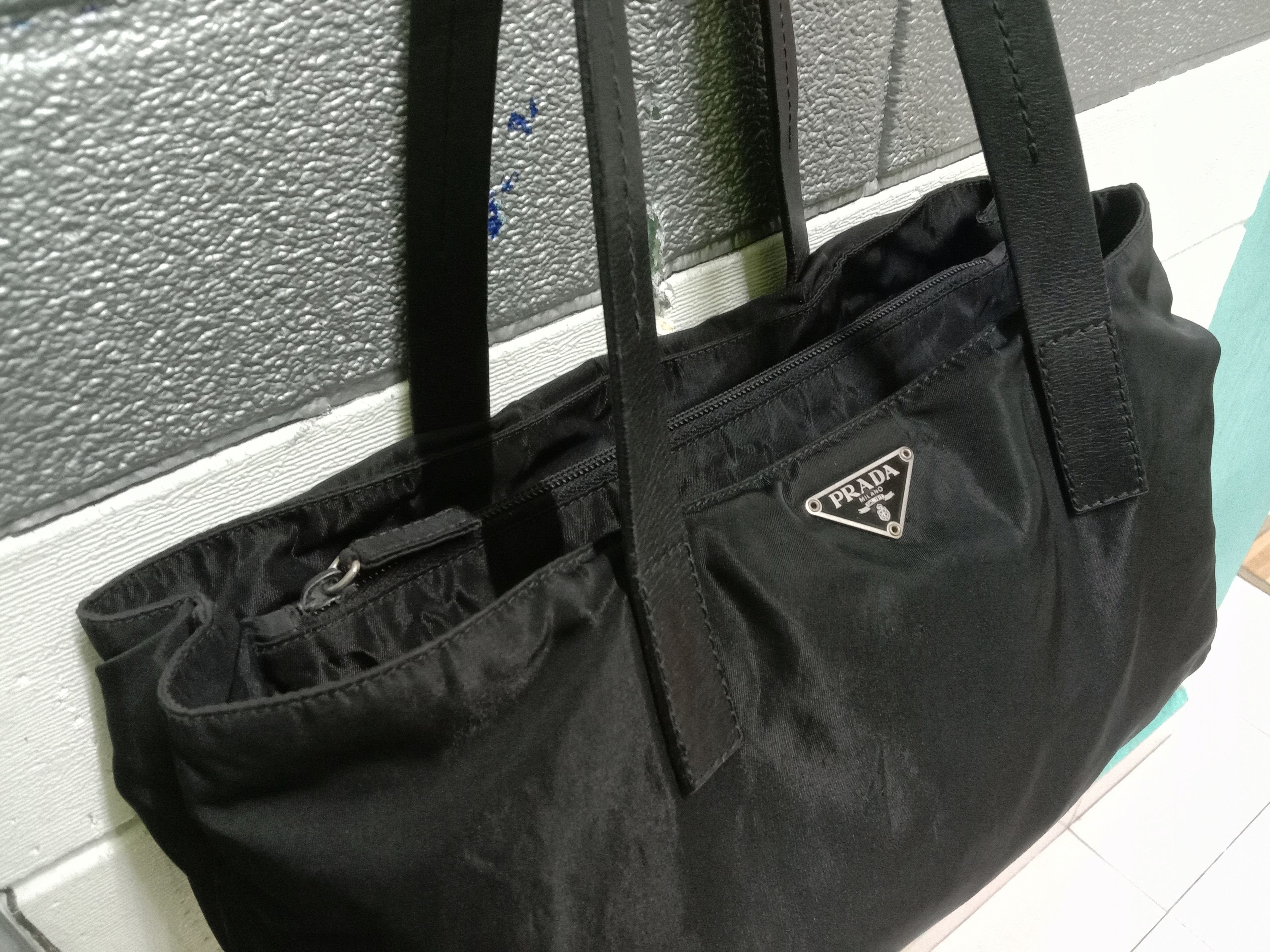 Prada Authentic Prada Nylon Leather Strap Bag Size ONE SIZE - 8 Thumbnail
