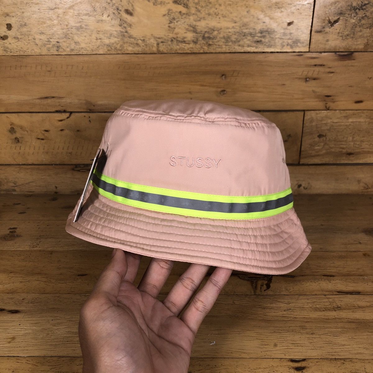 Stussy × Vintage Stussy Reflective Tape Bucket Size ONE SIZE - 1 Thumbnail