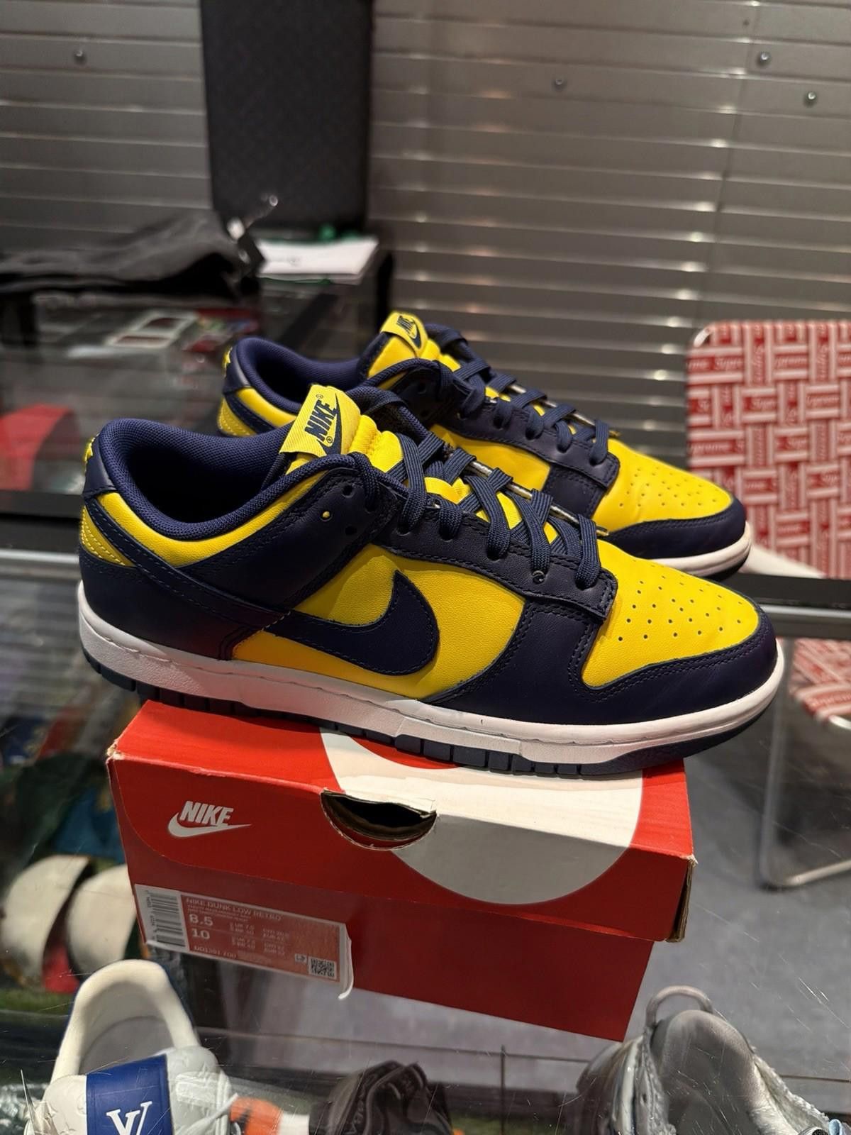 Nike Size 8.5 - Nike Dunk Low Michigan 2021 (DD1391 700) Size US 8.5 / EU 41-42 - 3 Thumbnail