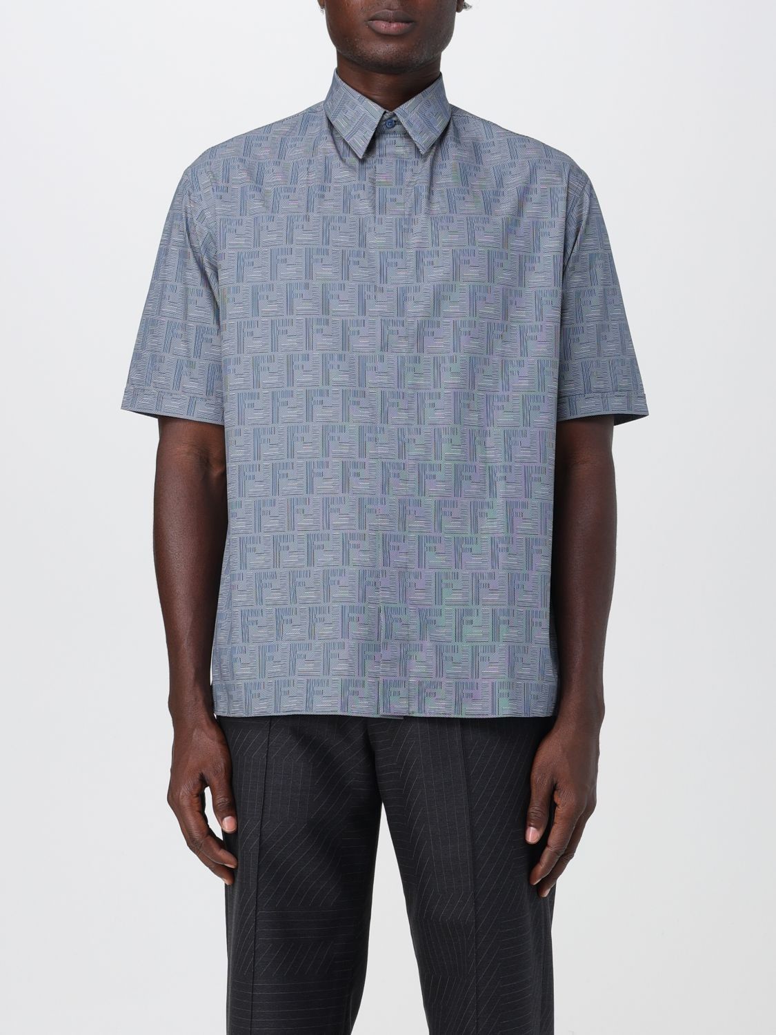 Fendi o1s1wg110125 Shirt in Grey Size US S / EU 44-46 / 1 - 1 Thumbnail