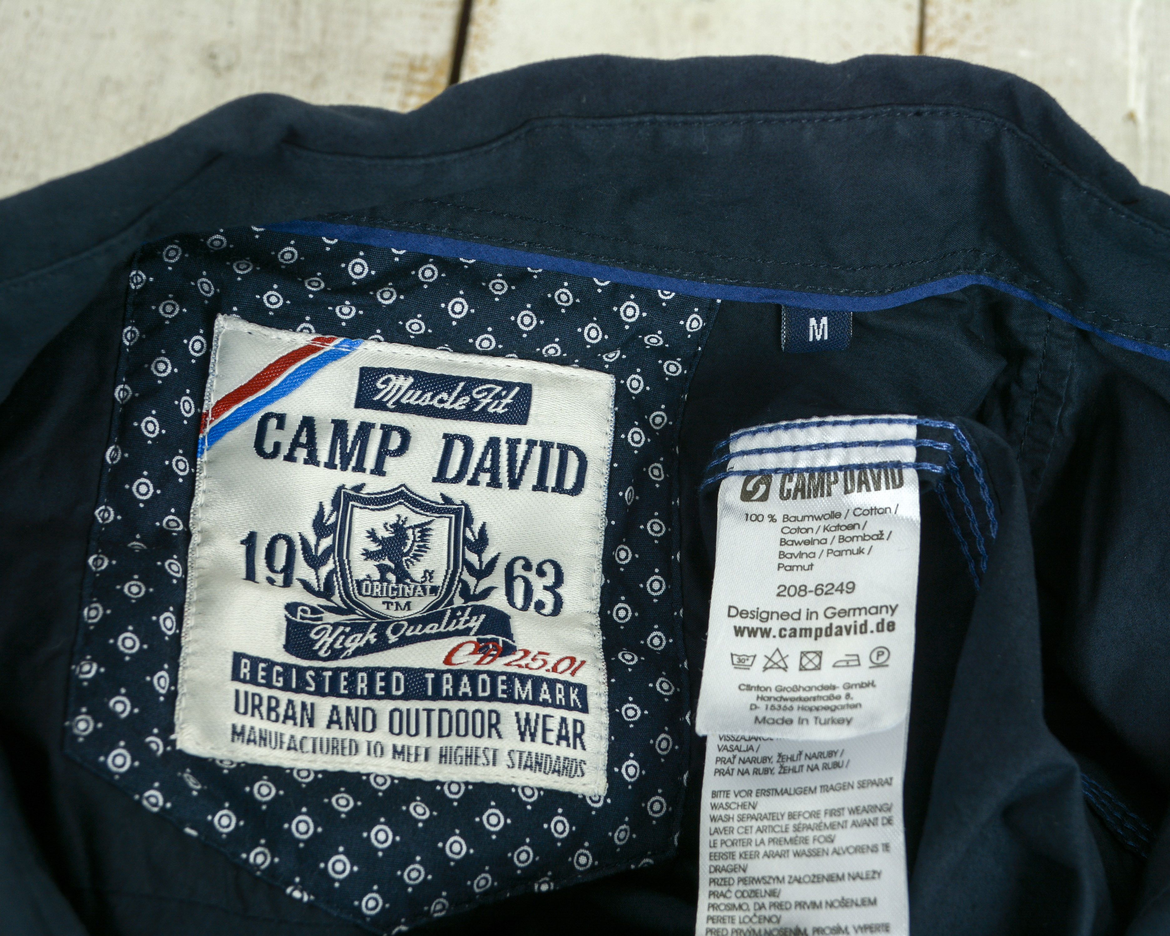 Camp David Shirt M Muscle Fit High Quality Casual Button Up Cotton navy Size US M / EU 48-50 / 2 - 9 Thumbnail