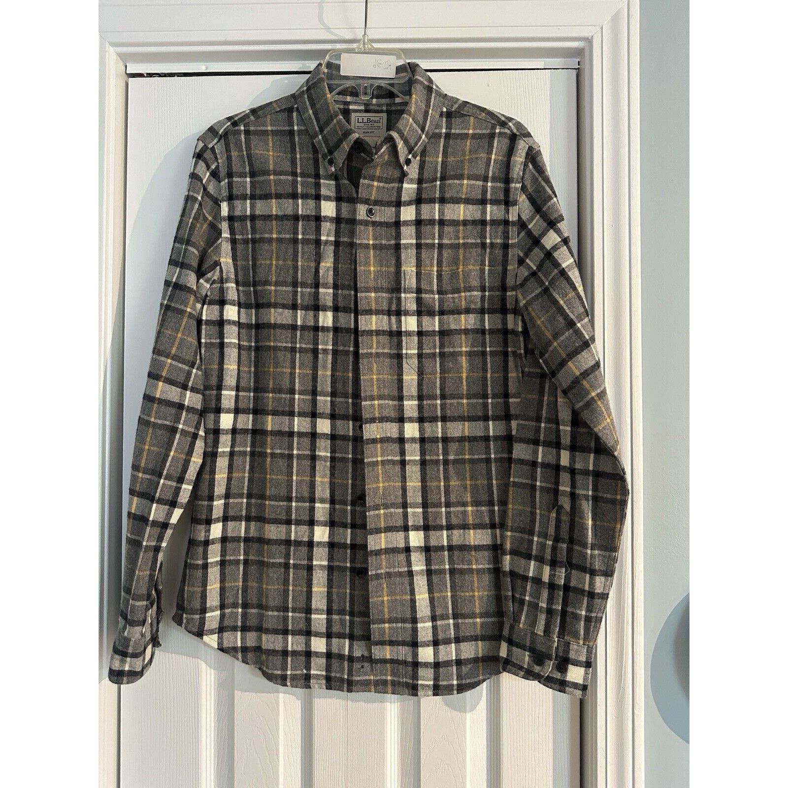 L.L. Bean New LL Bean Flannel Shirt Mens Small Slim Long Sleeve Plaid Size US S / EU 44-46 / 1 - 1 Thumbnail