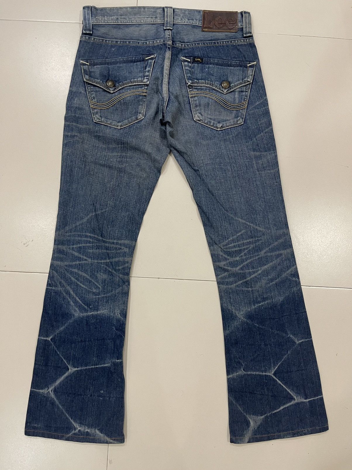 Vintage FLARE JEANS MIDAS x LEE Union Made Bootcut Distressed Size US 31 - 6 Thumbnail