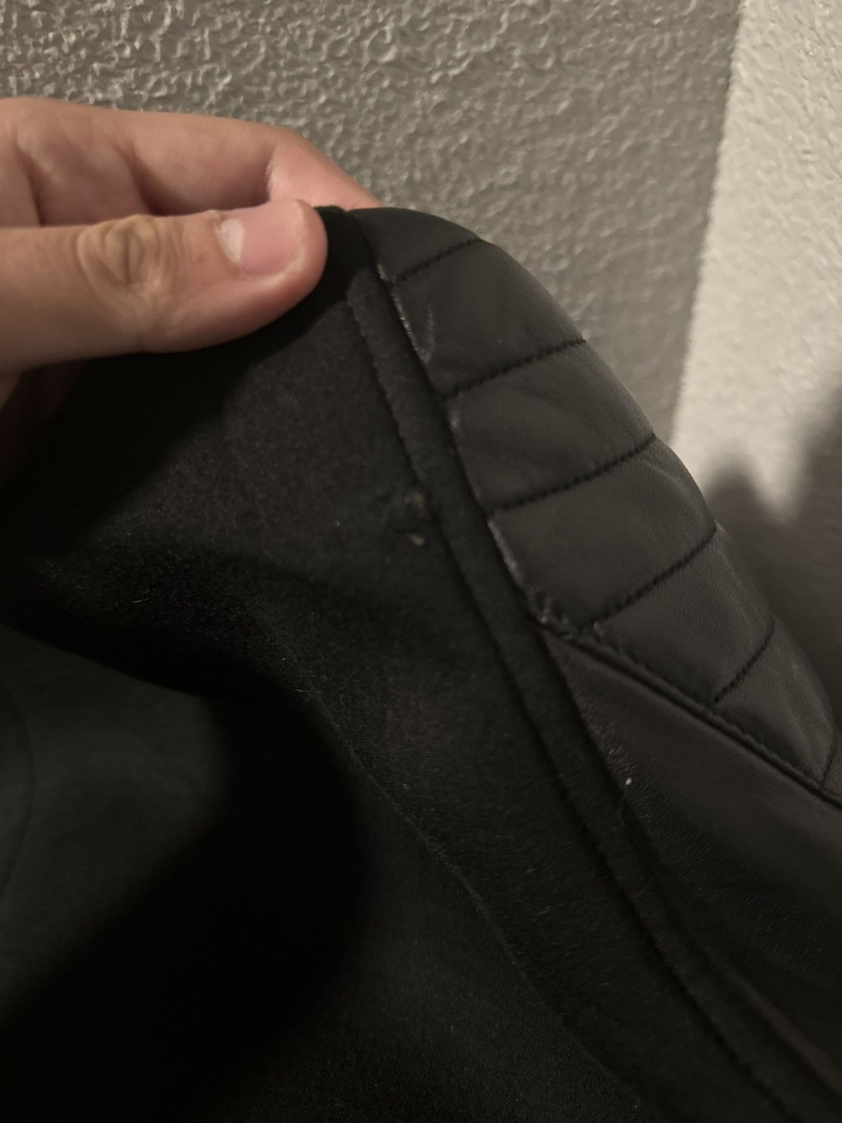 Givenchy Givenchy Black Leather Neoprene Jacket Size US L / EU 52-54 / 3 - 20 Thumbnail