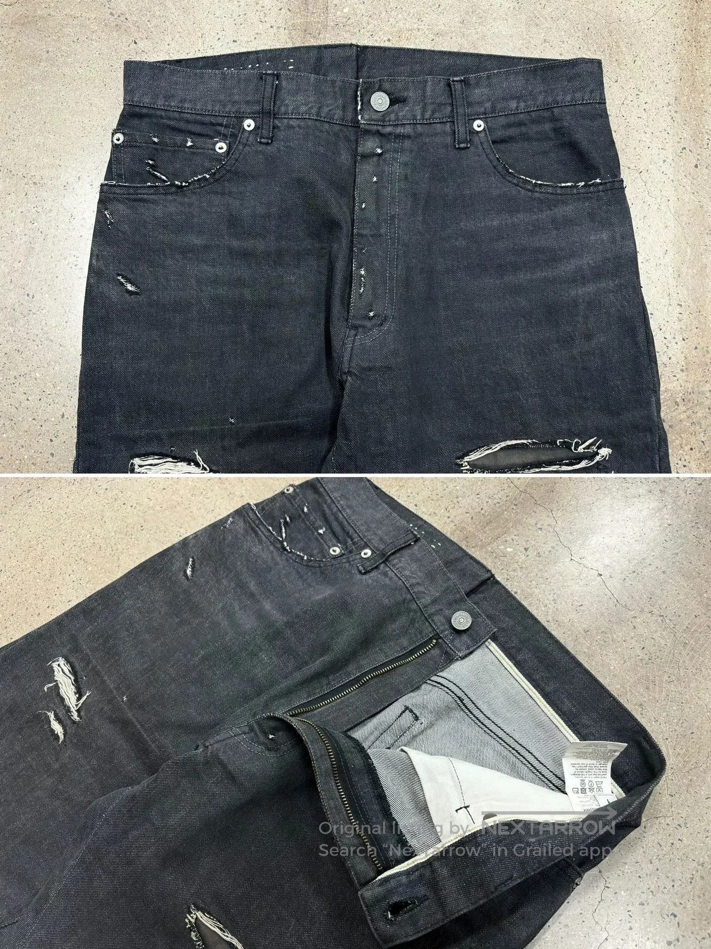Visvim visvim journeyman black distressed denim pants. Size US 43 - 4 Thumbnail
