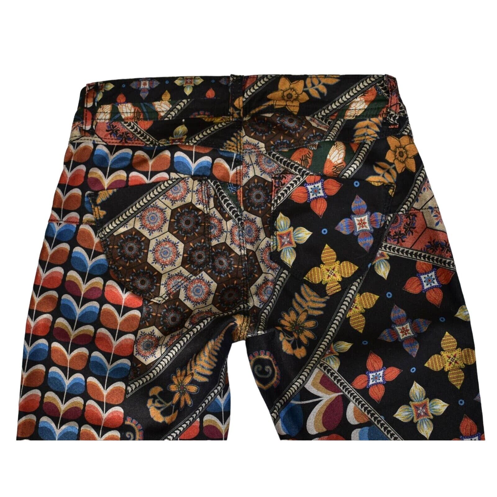 Desigual NEW DESIGUAL Holly Asymmetric Print Skinny Jeans Pants EU 34 Size 27" / US 4 / IT 40 - 4 Thumbnail