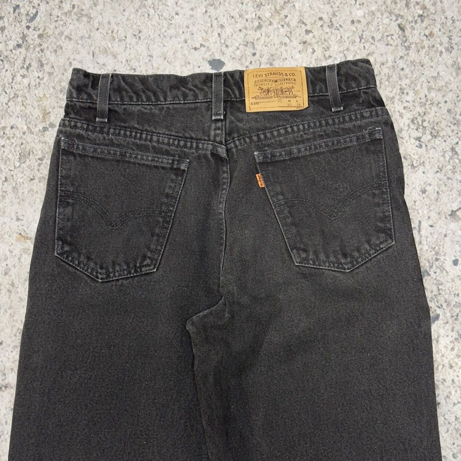 Levi's Vintage 90s Levi’s 550 Faded Black Denim Jeans Size US 29 - 6 Thumbnail