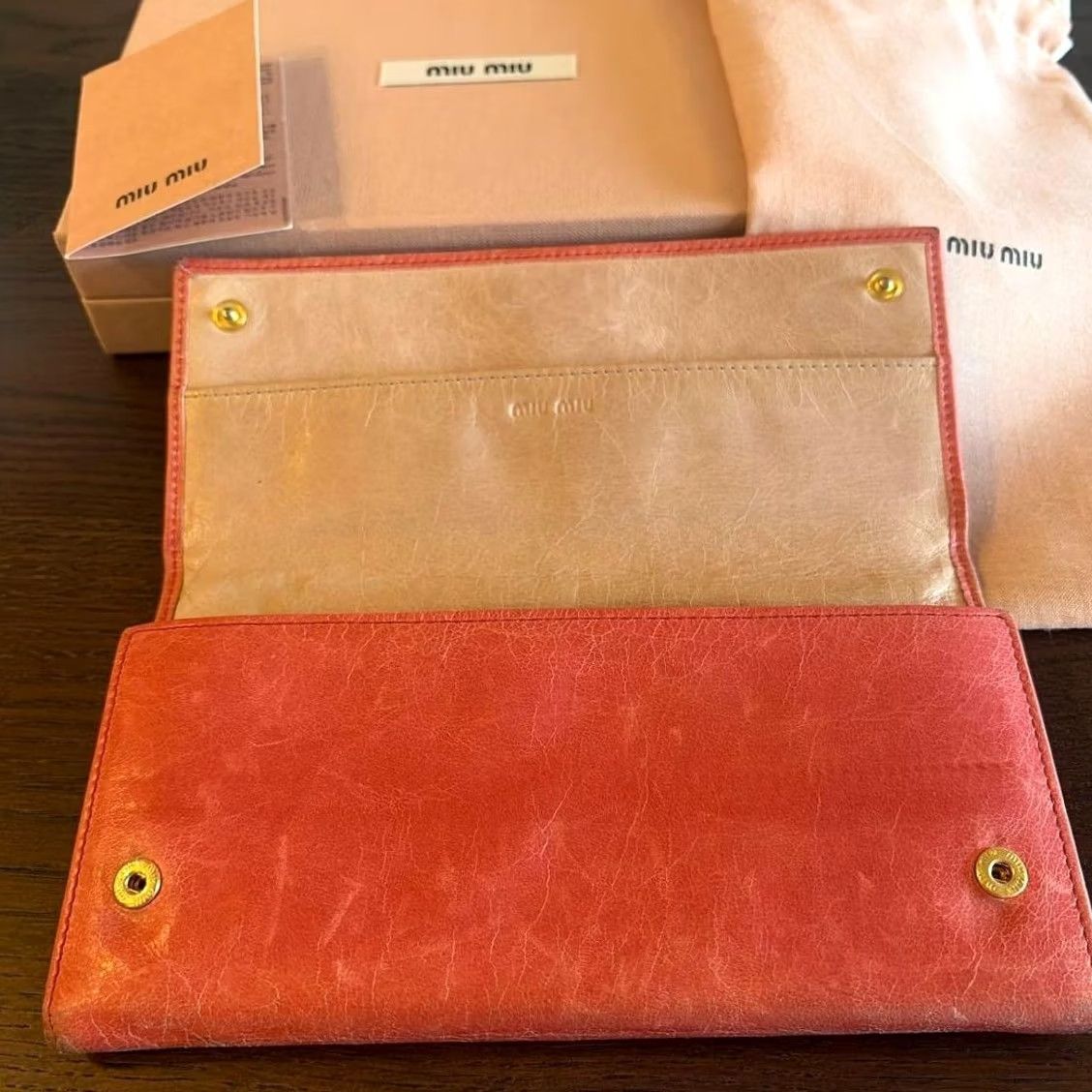Miu Miu miu miu Women Wallet Pink Leather Long Limited Edition Designer Collection Size ONE SIZE - 3 Thumbnail