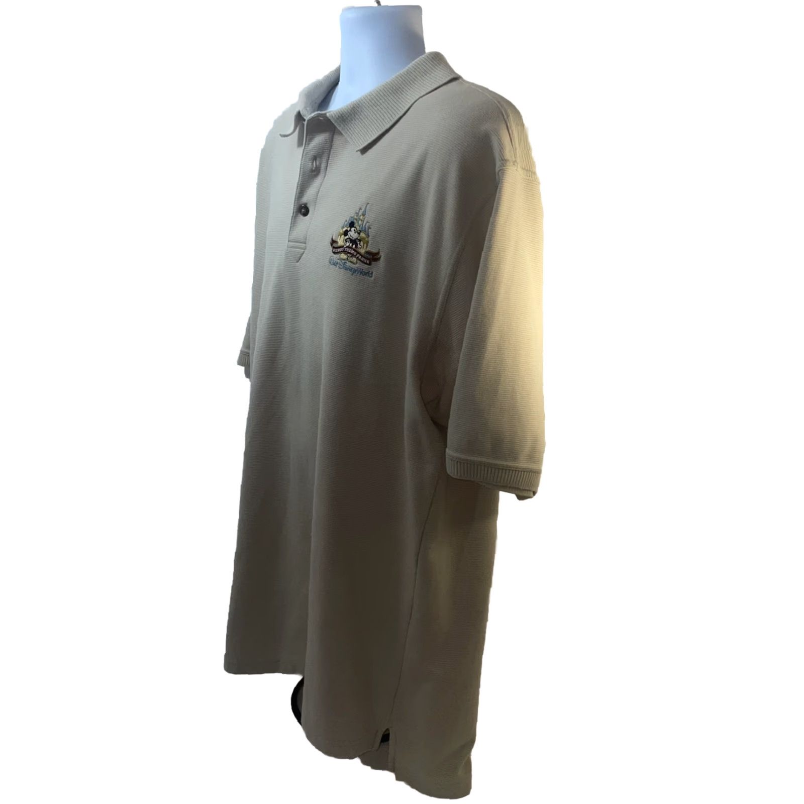 Disney Walt Disney World Mickey Mouse Polo Men 2XL Tan Short Sleeve Button Collar Shirt Size US XXL / EU 58 / 5 - 3 Thumbnail