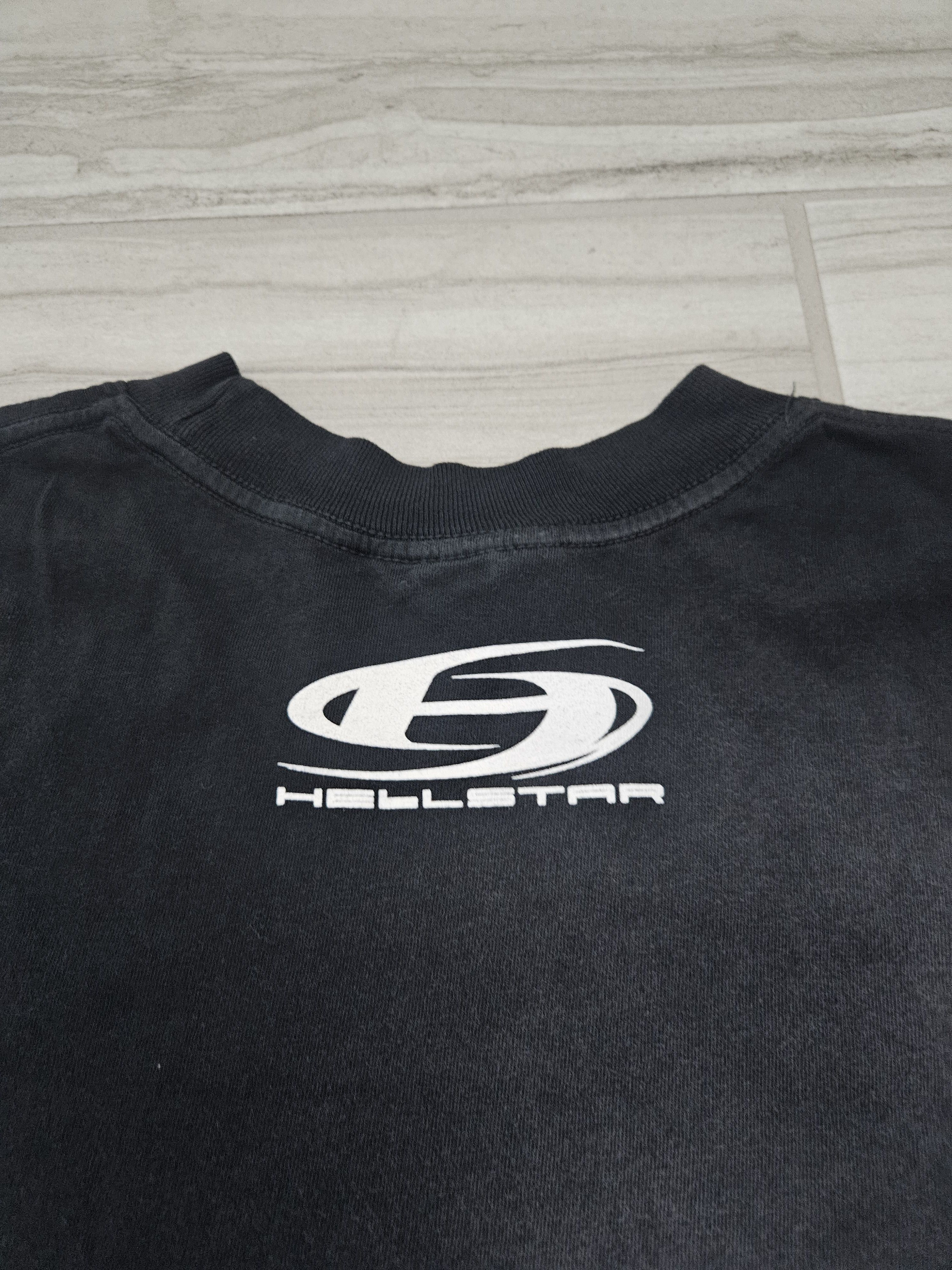 HELLSTAR SAMPLE PROTO Oversized Oval H Logo Black T Shirt Size US M / EU 48-50 / 2 - 4 Thumbnail