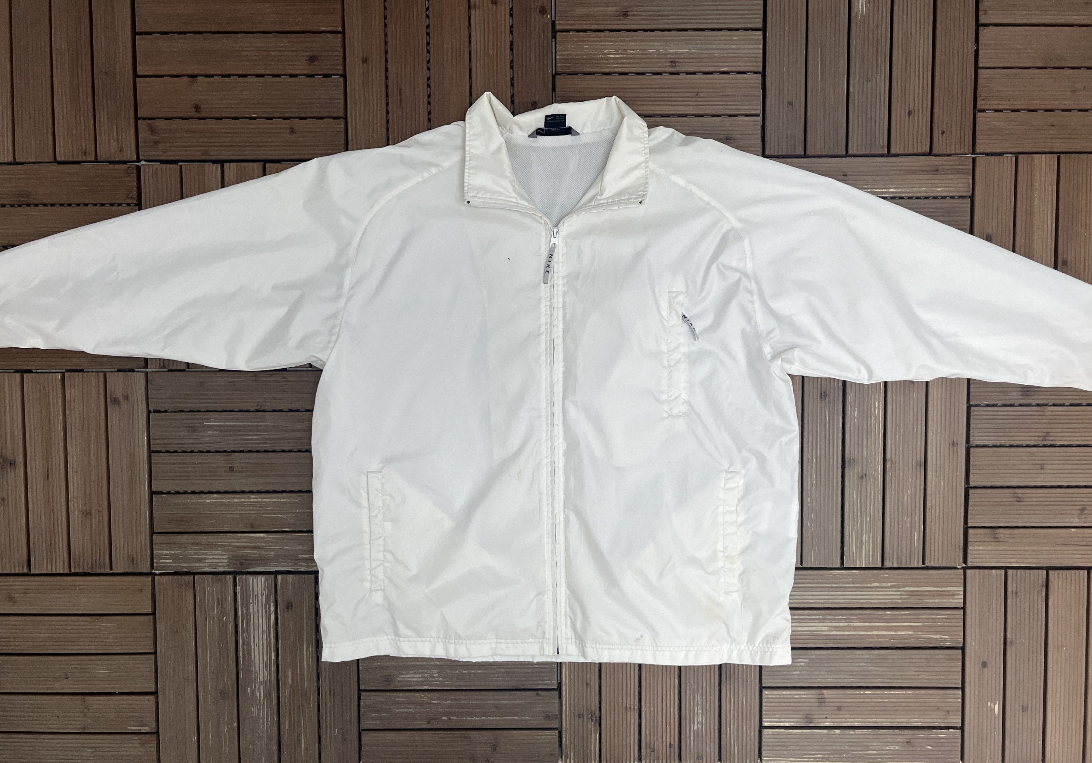 Nike × Vintage Nike Branded White Vintage Windbreaker Jacket Size US XXL / EU 58 / 5 - 4 Thumbnail