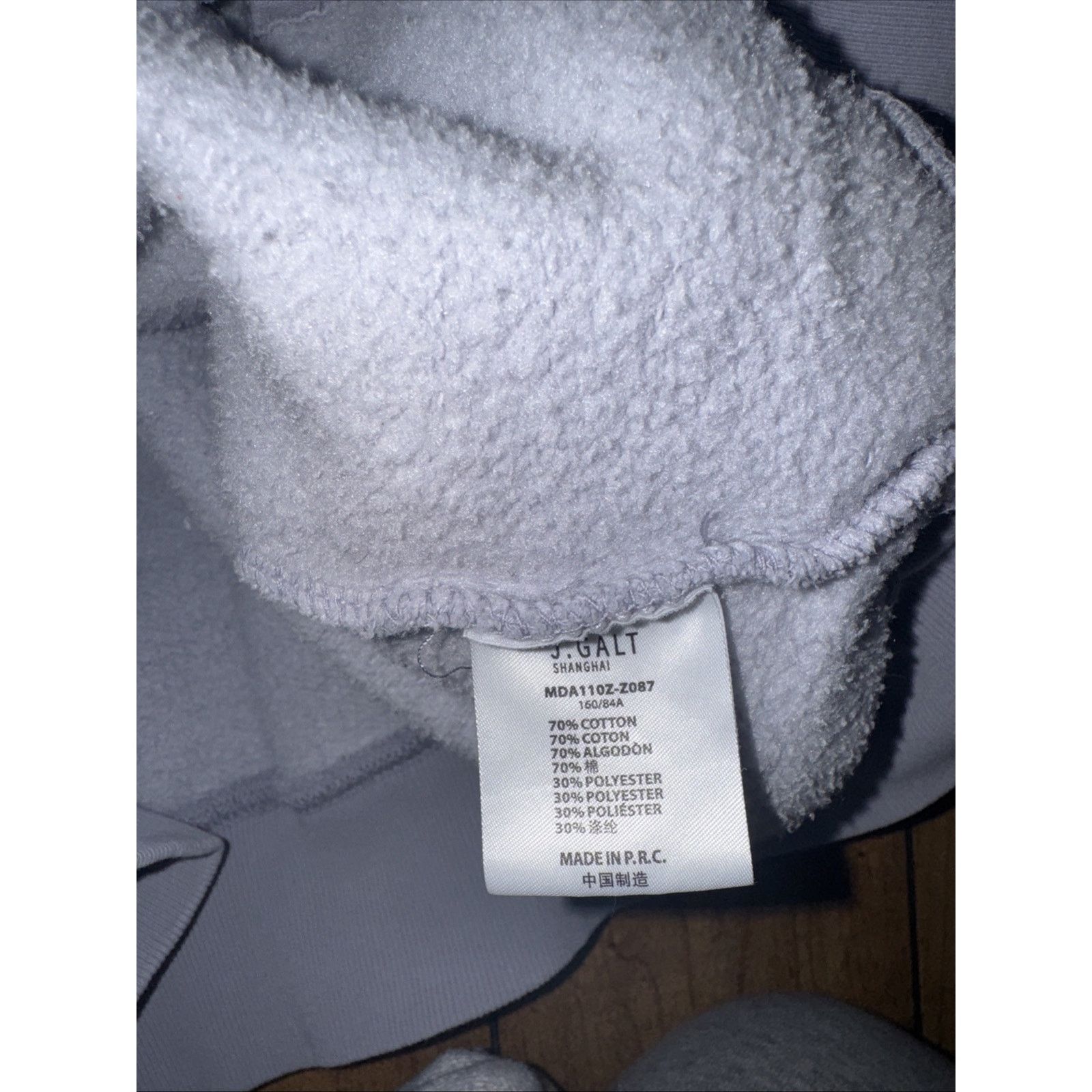 Brandy Melville × Vintage John Galt Full Zip Hoodie Light Blue One Size 25x26 Size XXL / US 16-18 / IT 52-54 - 4 Thumbnail