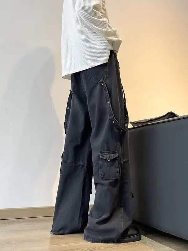 Japanese Brand Retro loose straight hip hop pocket jeans Size US 32 / EU 48 - 4 Thumbnail