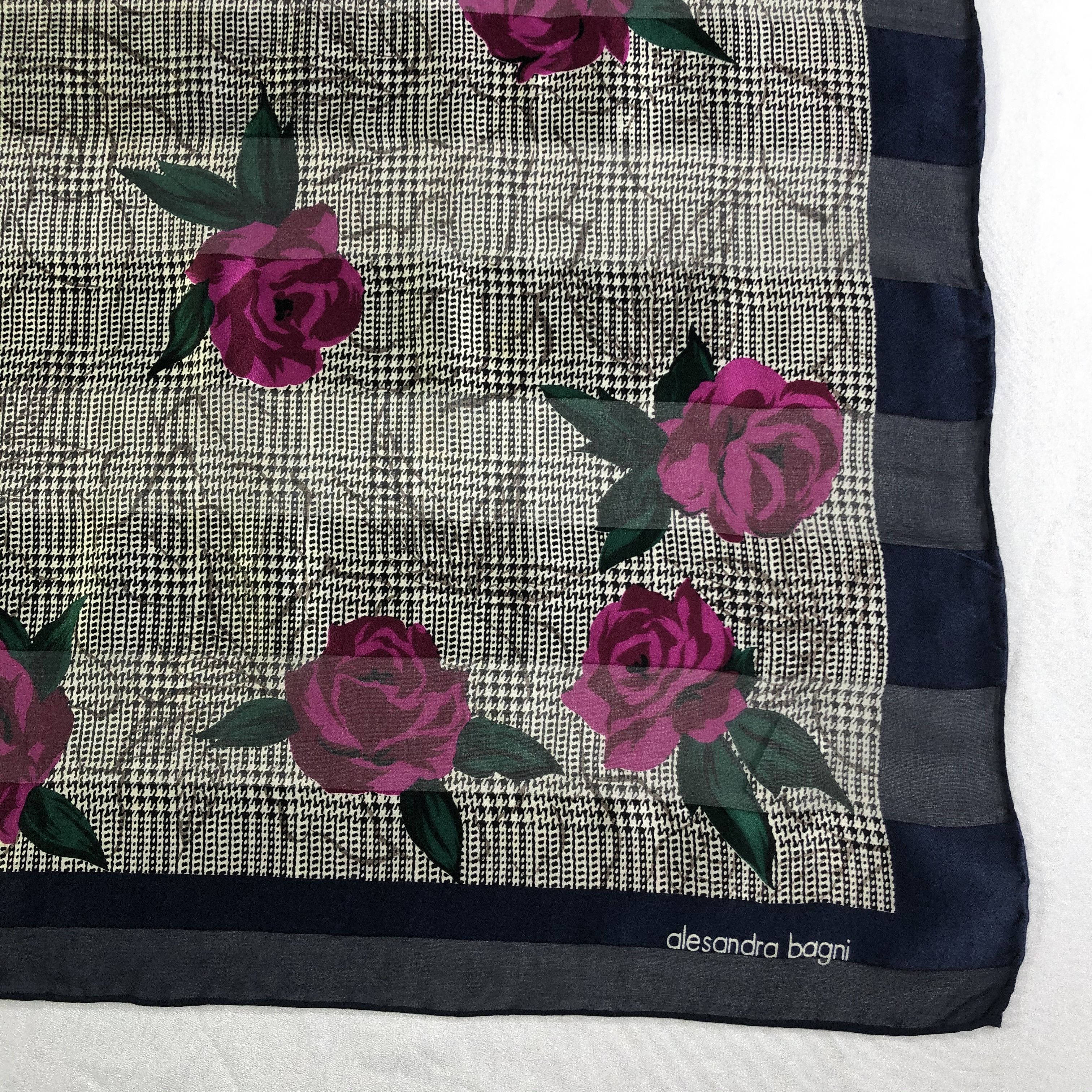 Vintage Vintage Alesandra Bagni Silk Scarf Size ONE SIZE - 4 Thumbnail