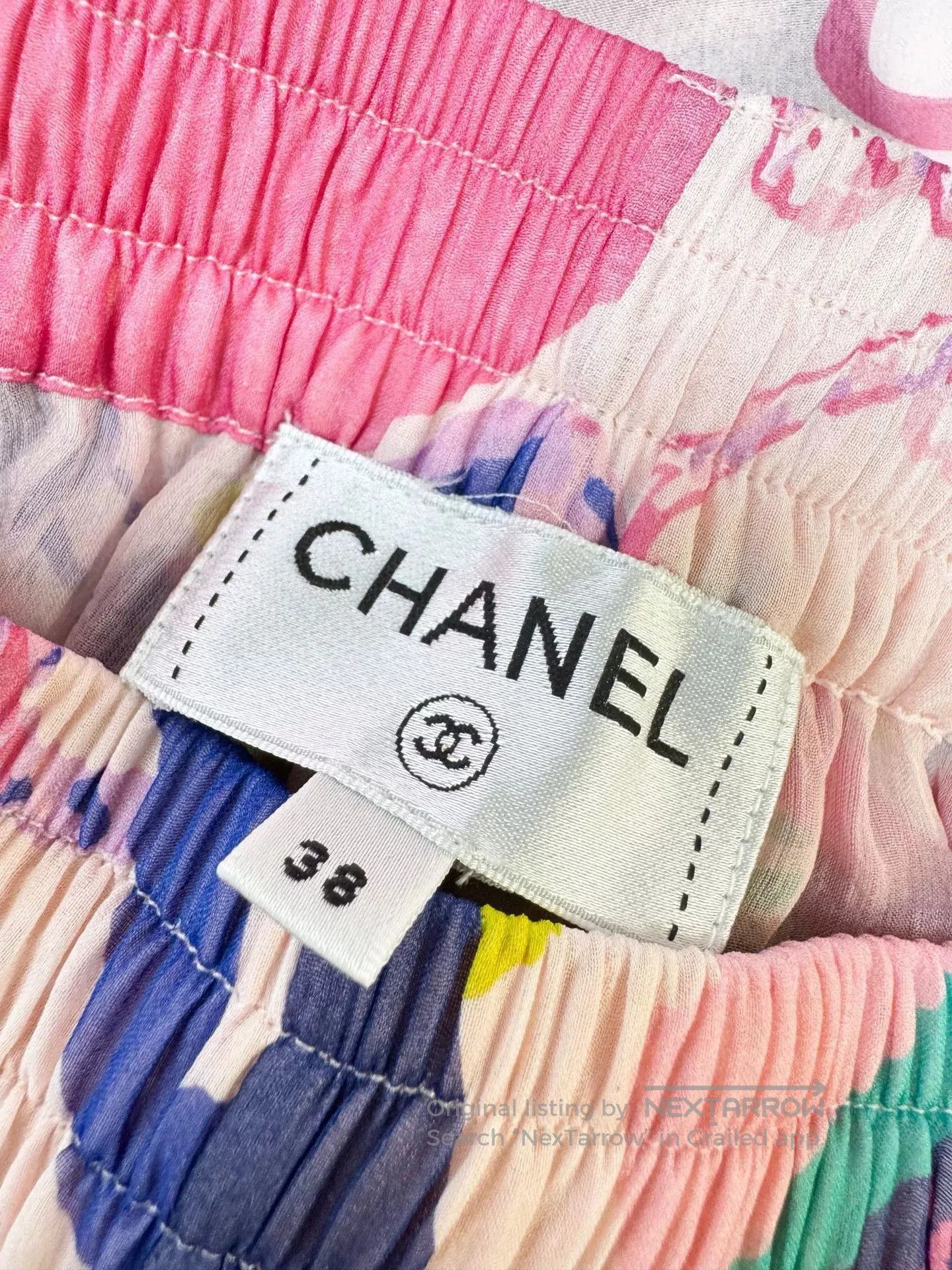 Chanel Chanel 24C Graffiti Silk Pants. Size US 38 / EU 54 - 3 Thumbnail