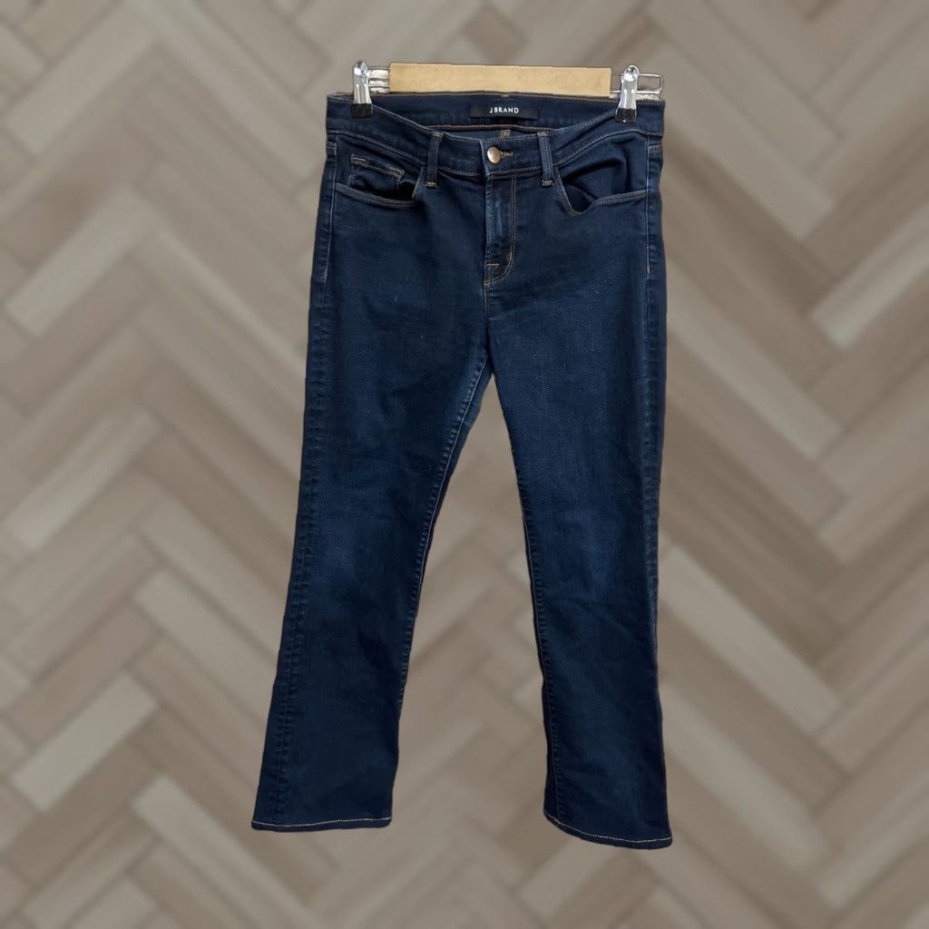 J Brand J Brand Women's Brooke Boot-Cut Jeans Dark Wash Denim 28/ Regular Blue Boots 31.5 Inseam Womens Size 28" / US 6 / IT 42 - 1 Thumbnail