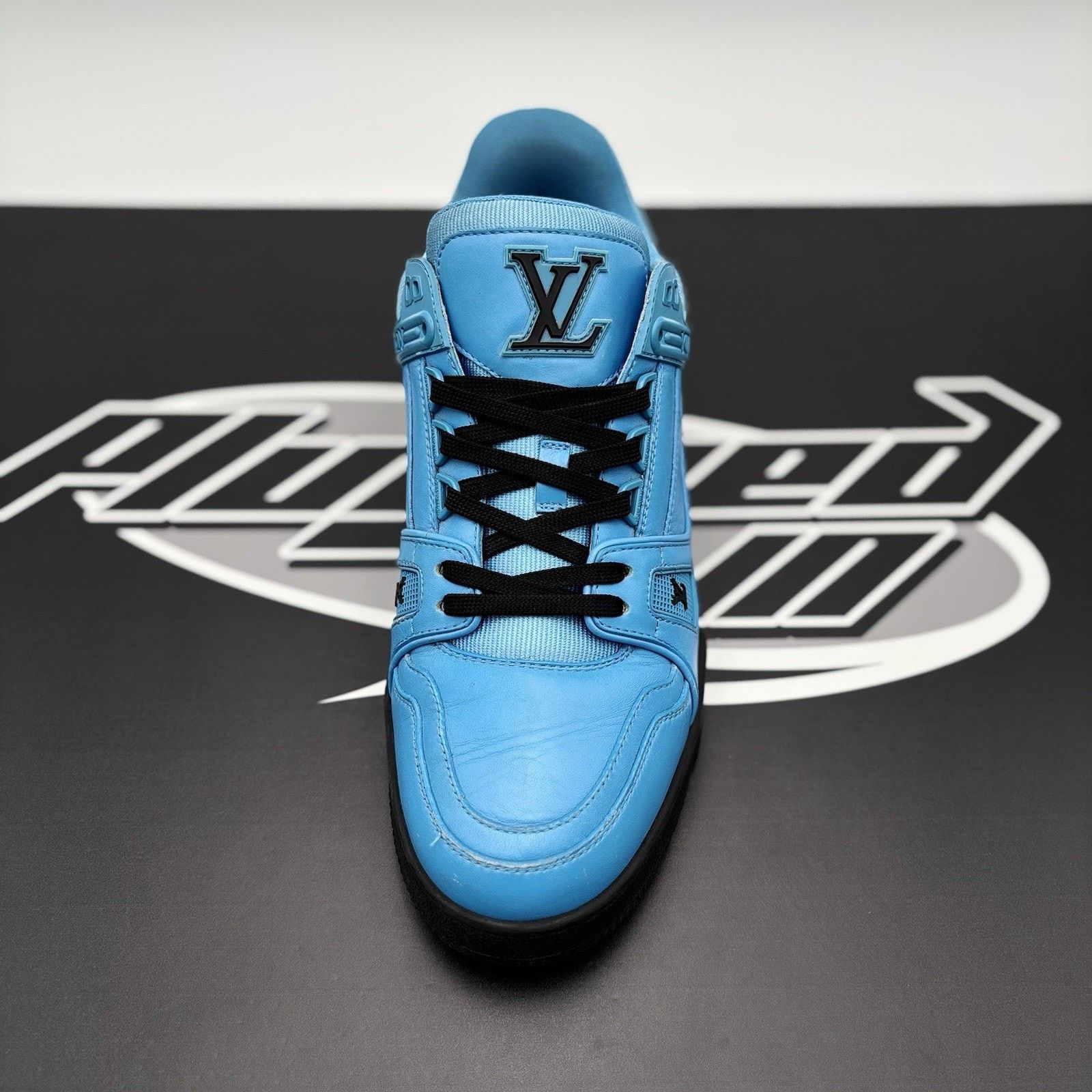 Louis Vuitton (8-8.5 US) Louis Vuitton Trainer ' Blue Black ' | GOOD COND! Size US 8.5 / EU 41-42 - 14 Thumbnail