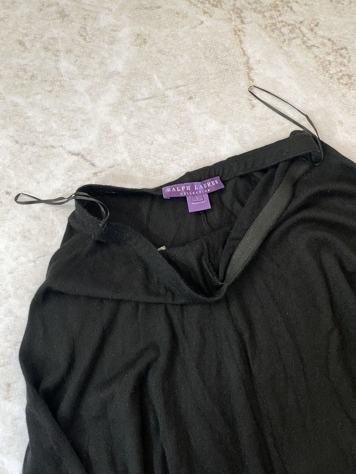 Ralph Lauren Purple Label × Vintage 100% Cashmere Ralph Lauren Purple Label Black Maxi Skirt Size 34" / US 12 / IT 48 - 2 Thumbnail