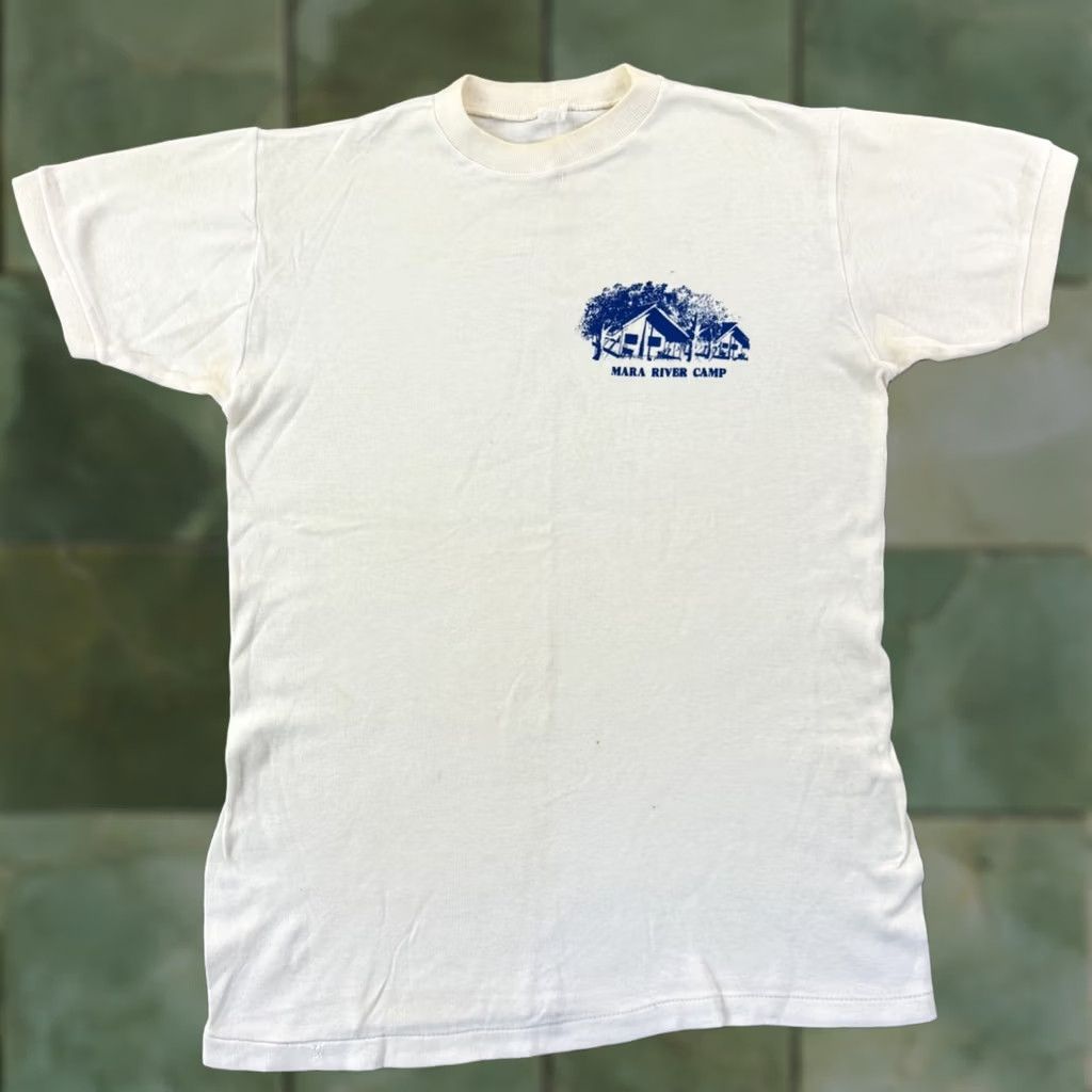 Vintage VINTAGE Kenya T-Shirt Shirt Adult M White 80s Graphic Print Short Sleeve USA Mens Size US M / EU 48-50 / 2 - 1 Thumbnail