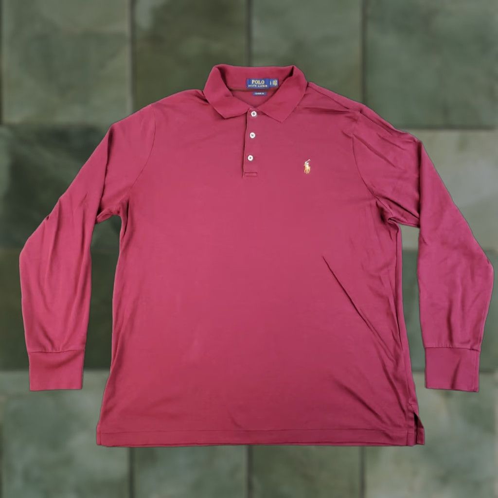 Polo Ralph Lauren VINTAGE Polo Ralph Lauren Shirt Mens L Red Long Sleeve Polo Shirt Mens Red Long Sleeve Casual Vintage Womens? Size US L / EU 52-54 / 3 - 1 Thumbnail