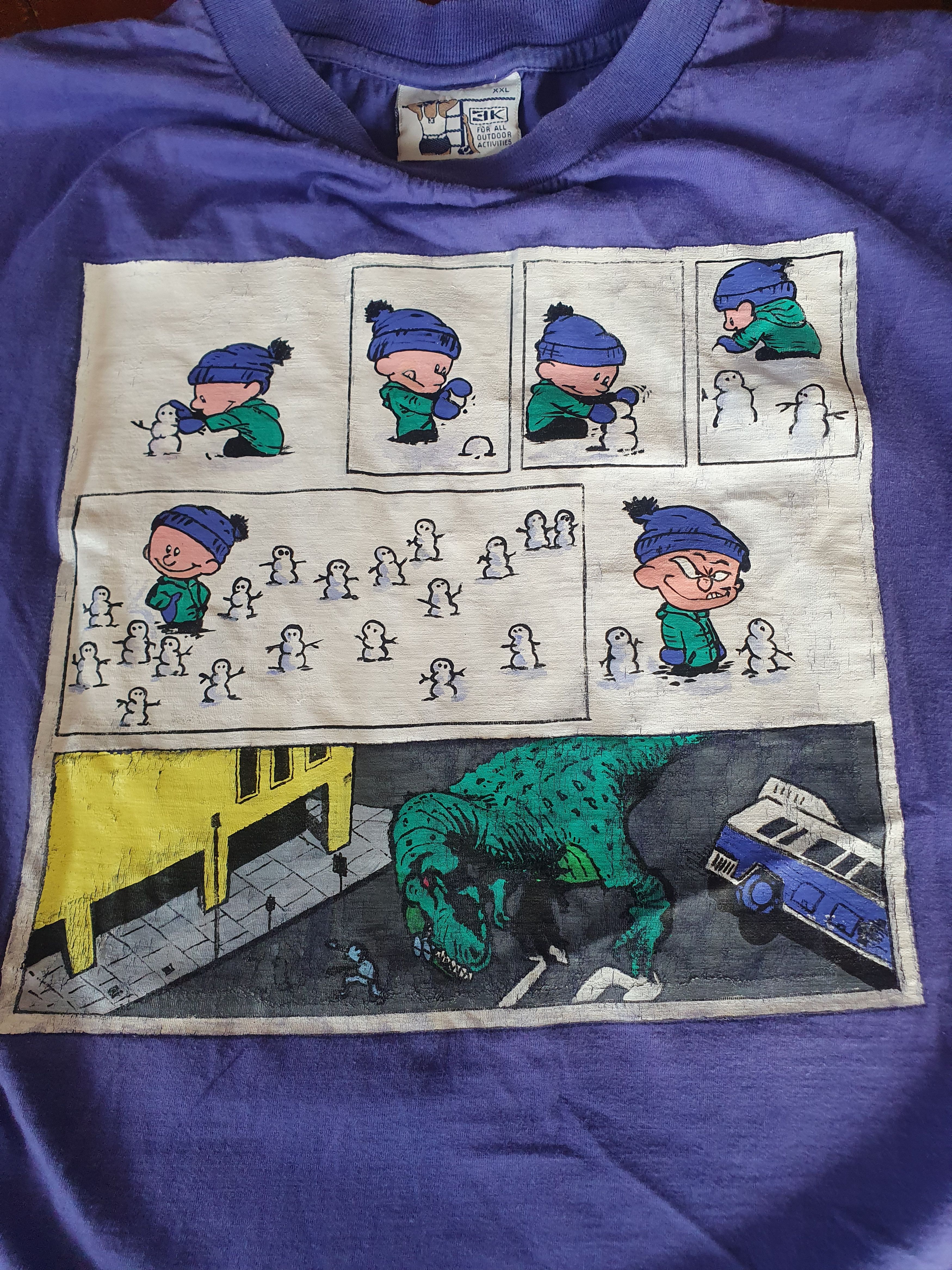 Anime × Vintage Calvin and Hobbes Snowman Comic Vintage t-shirt sz L/XL Size US L / EU 52-54 / 3 - 1 Thumbnail